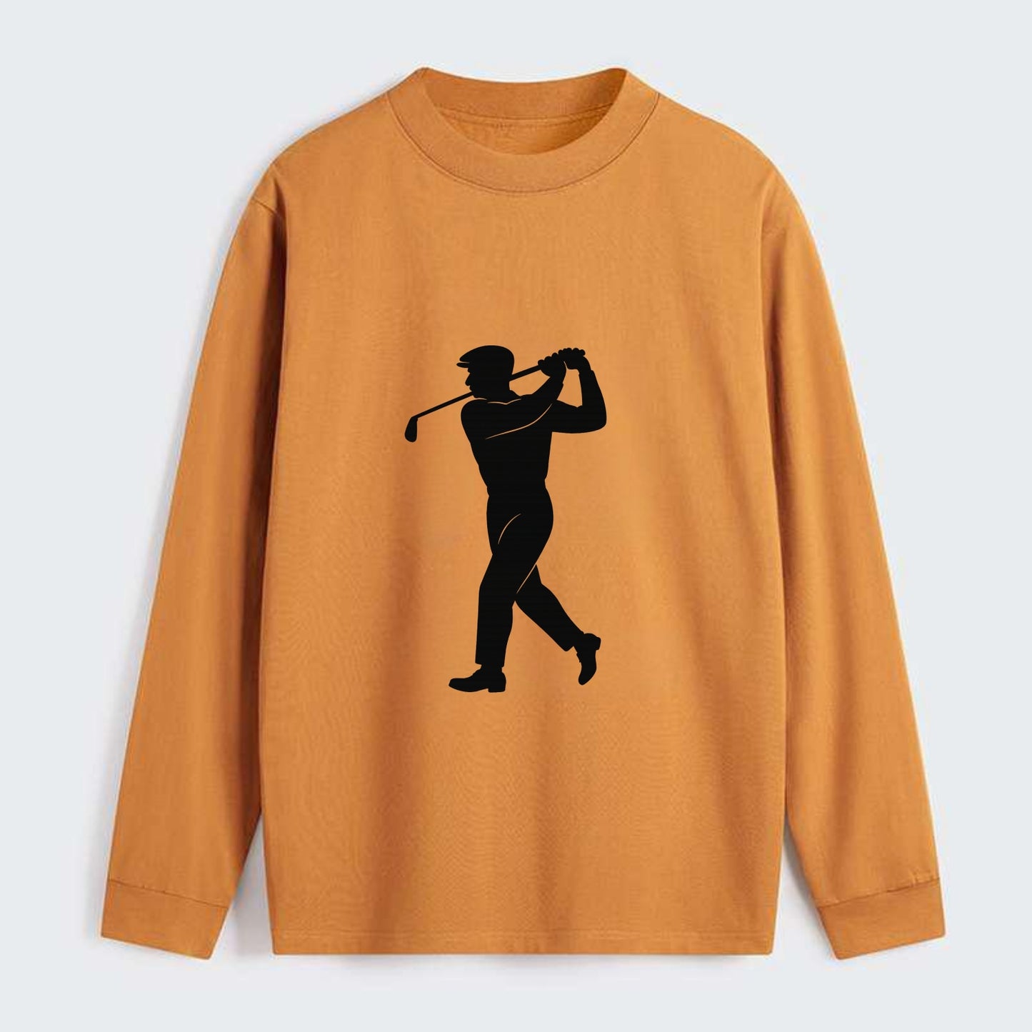 Golfer perfect swing follow-through - Classic Long Sleeve Shirt - Orange
