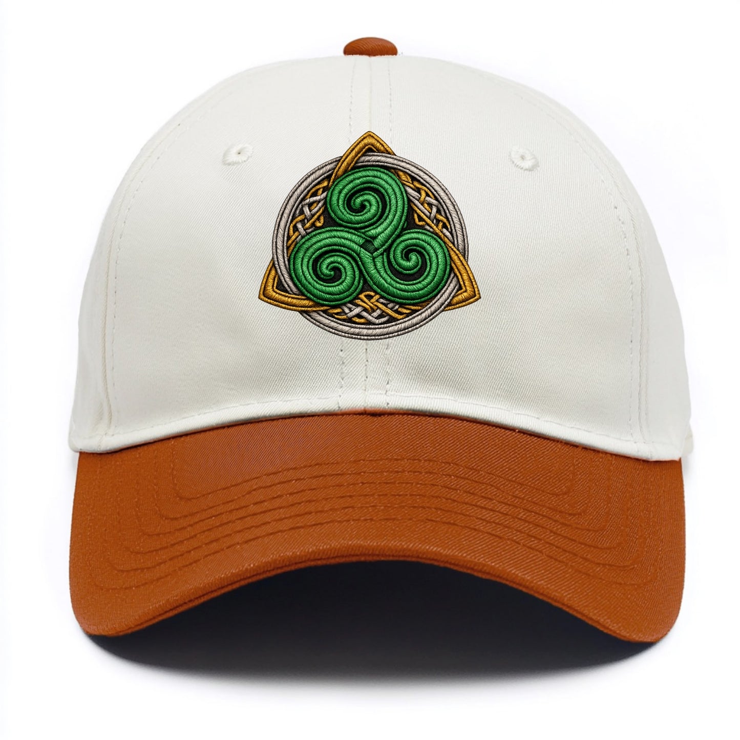 Spiral Knot Triskele - Two Tone Cap - Orange