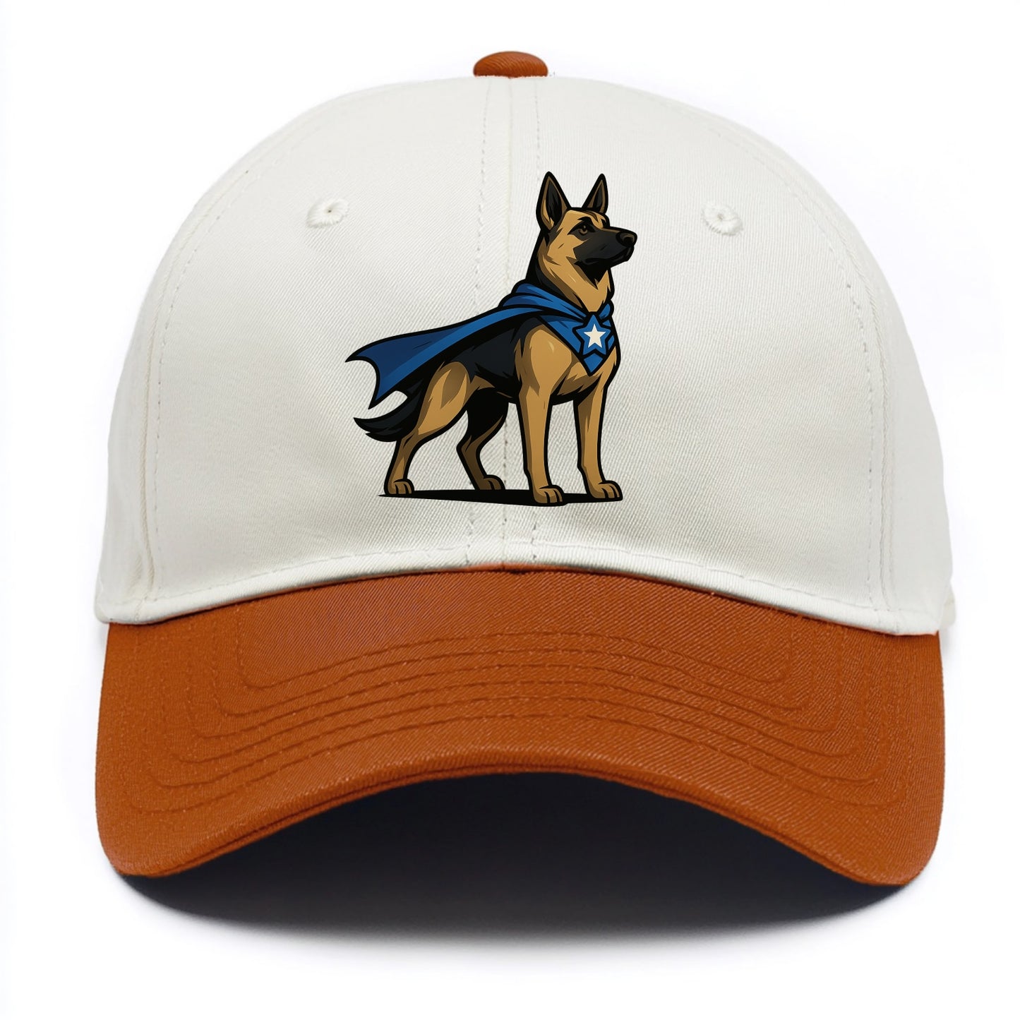 German Shepherd Patriotic Hero - Two Tone Cap - Orange