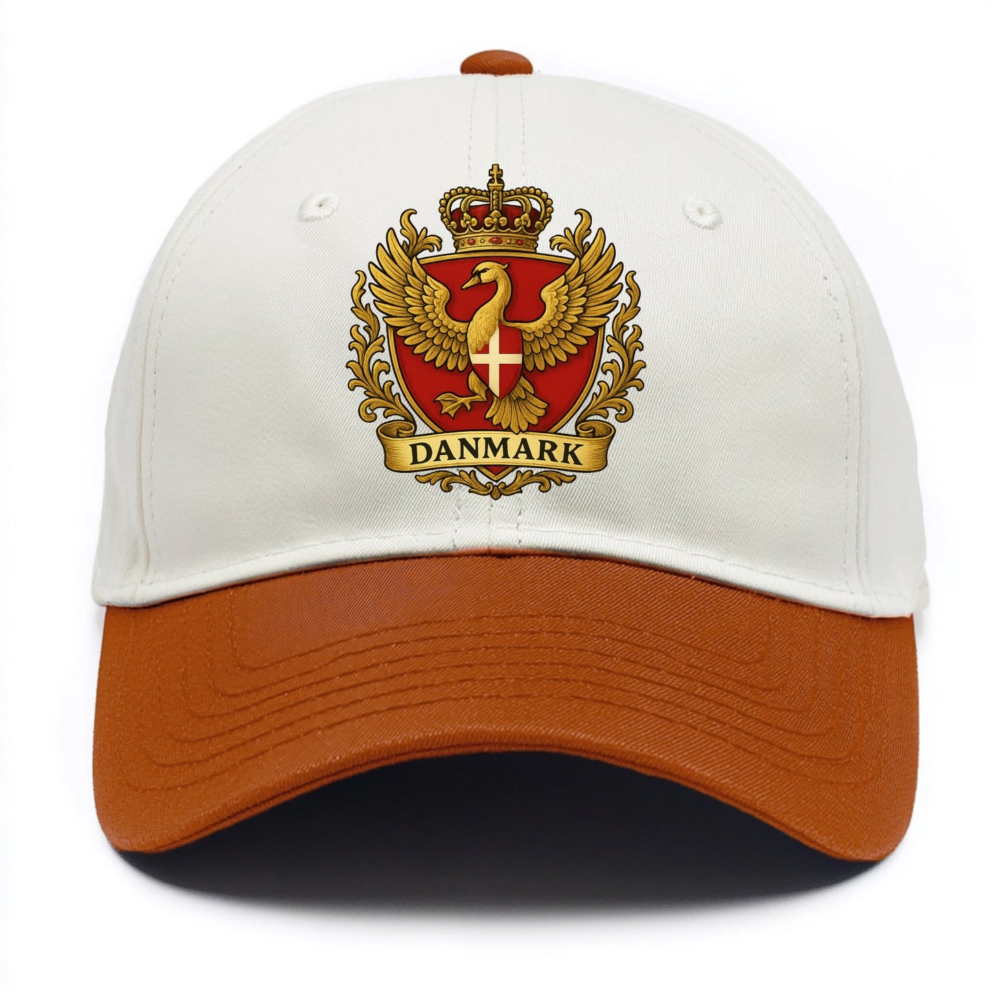 Denmark Heritage Badge - Two Tone Cap - Orange