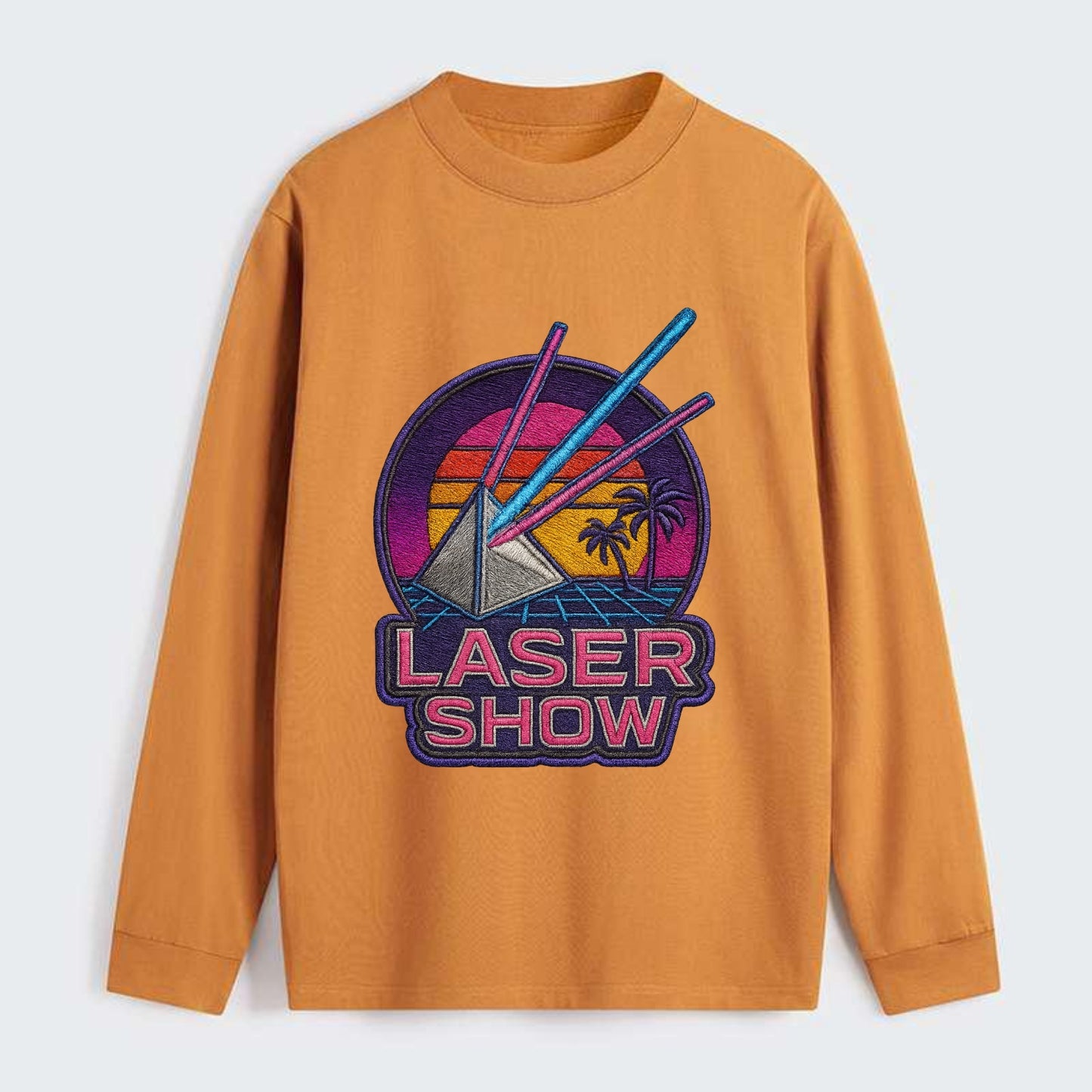 Laser Show - Classic Long Sleeve Shirt - Orange