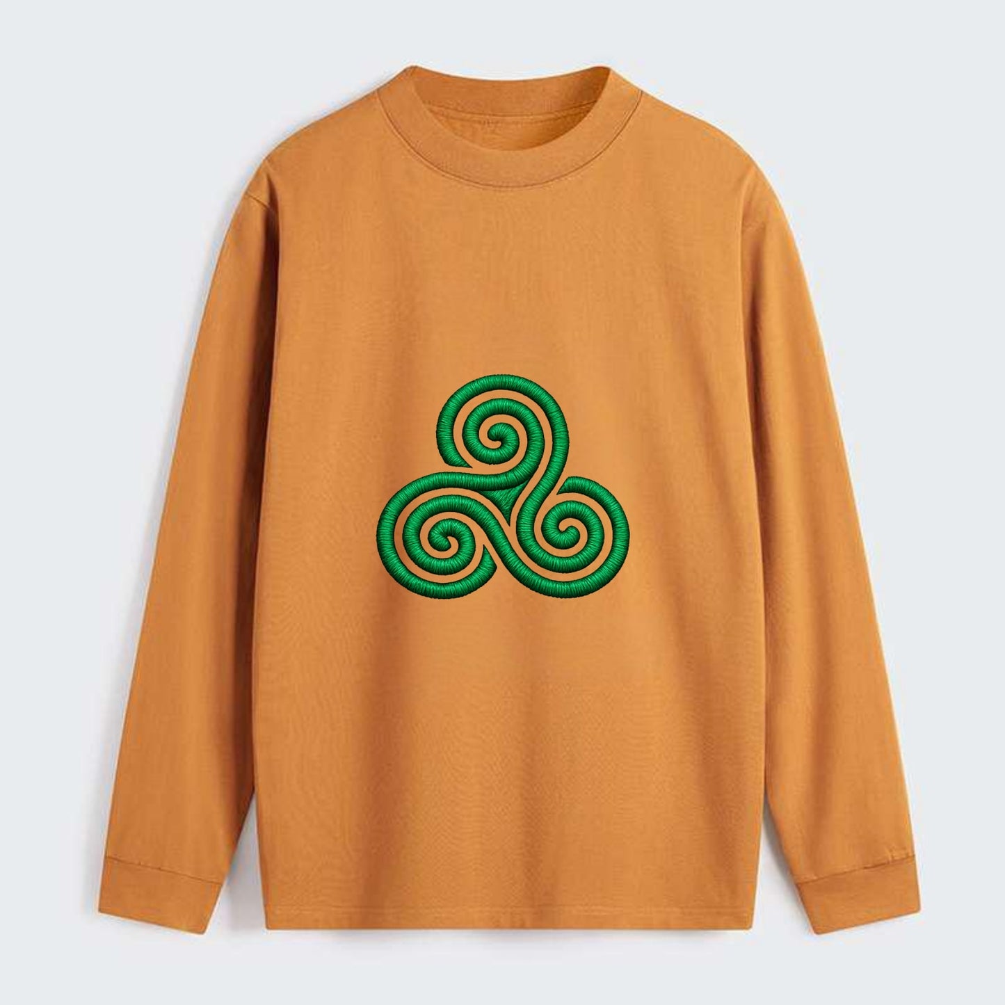 Triple Spiral - Classic Long Sleeve Shirt - Orange
