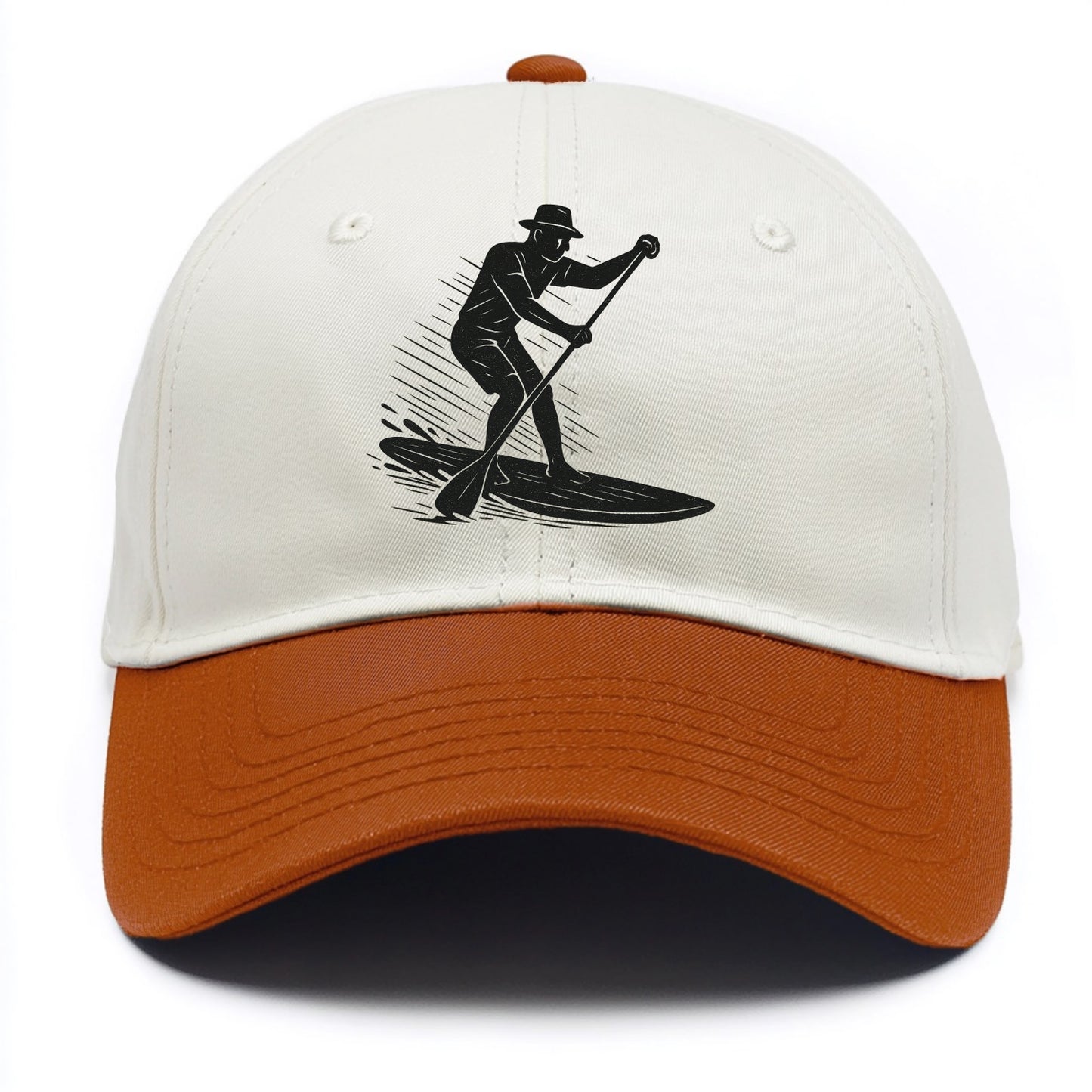 Stand-up paddleboarder on calm water - Two Tone Cap - Orange