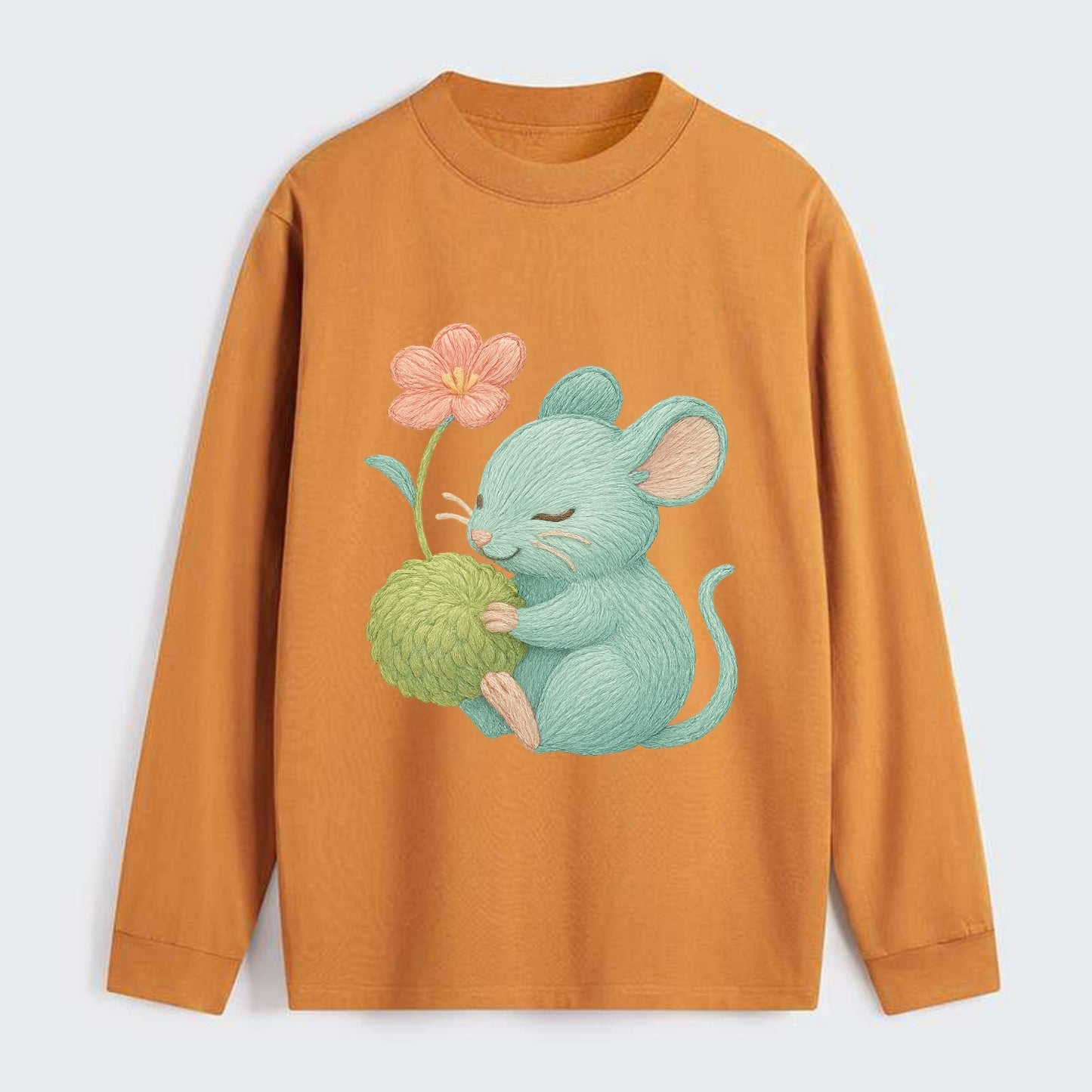 Mint Mouse - Classic Long Sleeve Shirt - Orange
