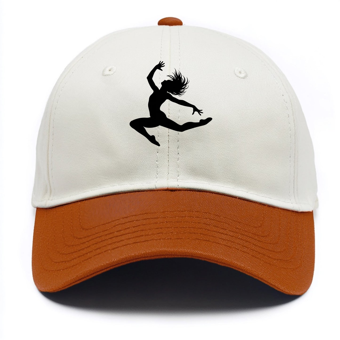 Contemporary dancer leap mid-air - Two Tone Cap - Orange