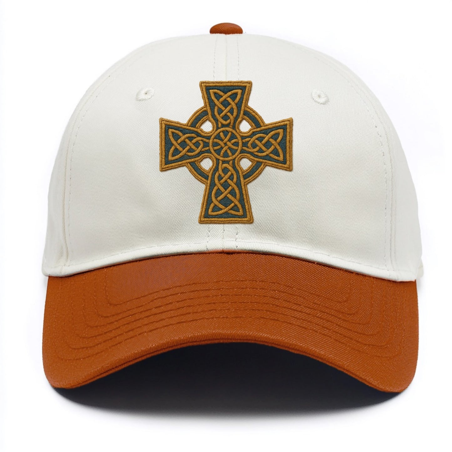 Book Of Kells Cross - Two Tone Cap - Orange