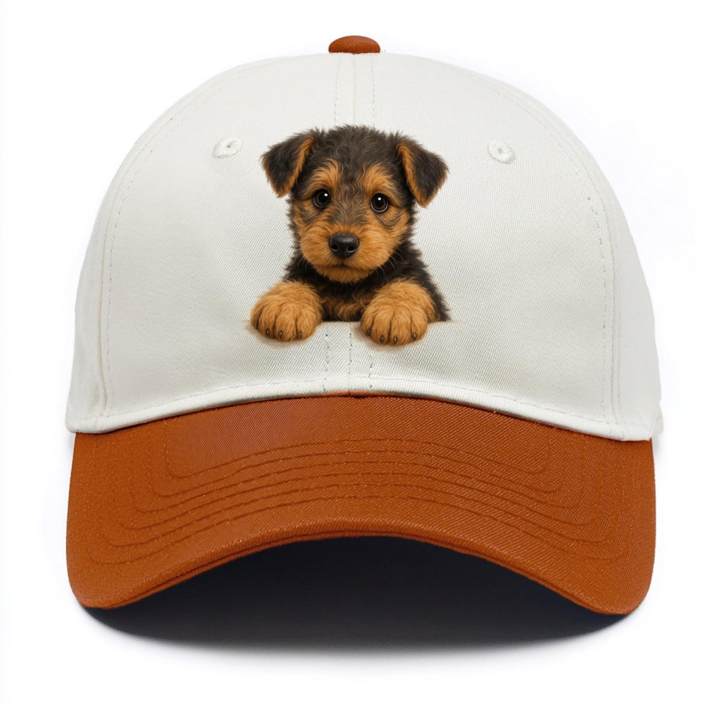 Airedale Terrier - Two Tone Cap - Orange