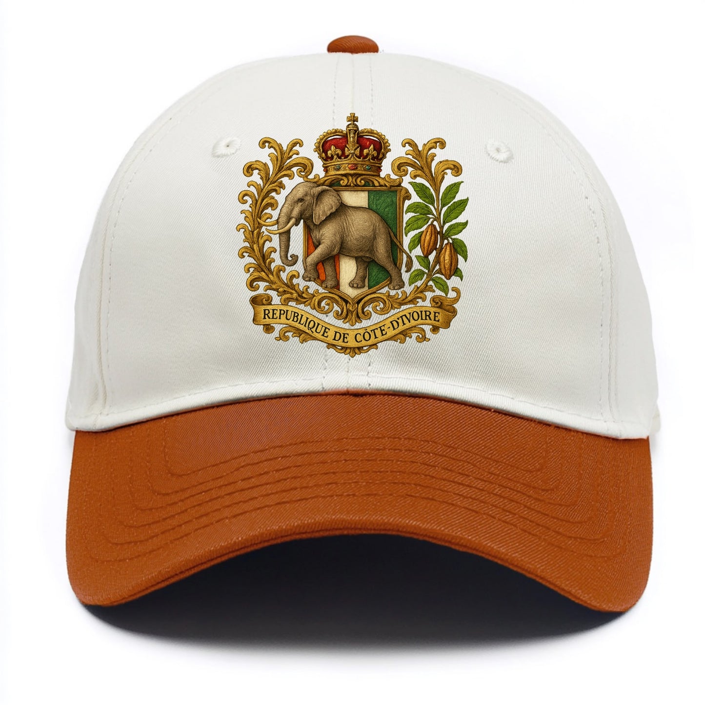 Ivory Coast Heritage Badge - Two Tone Cap - Orange