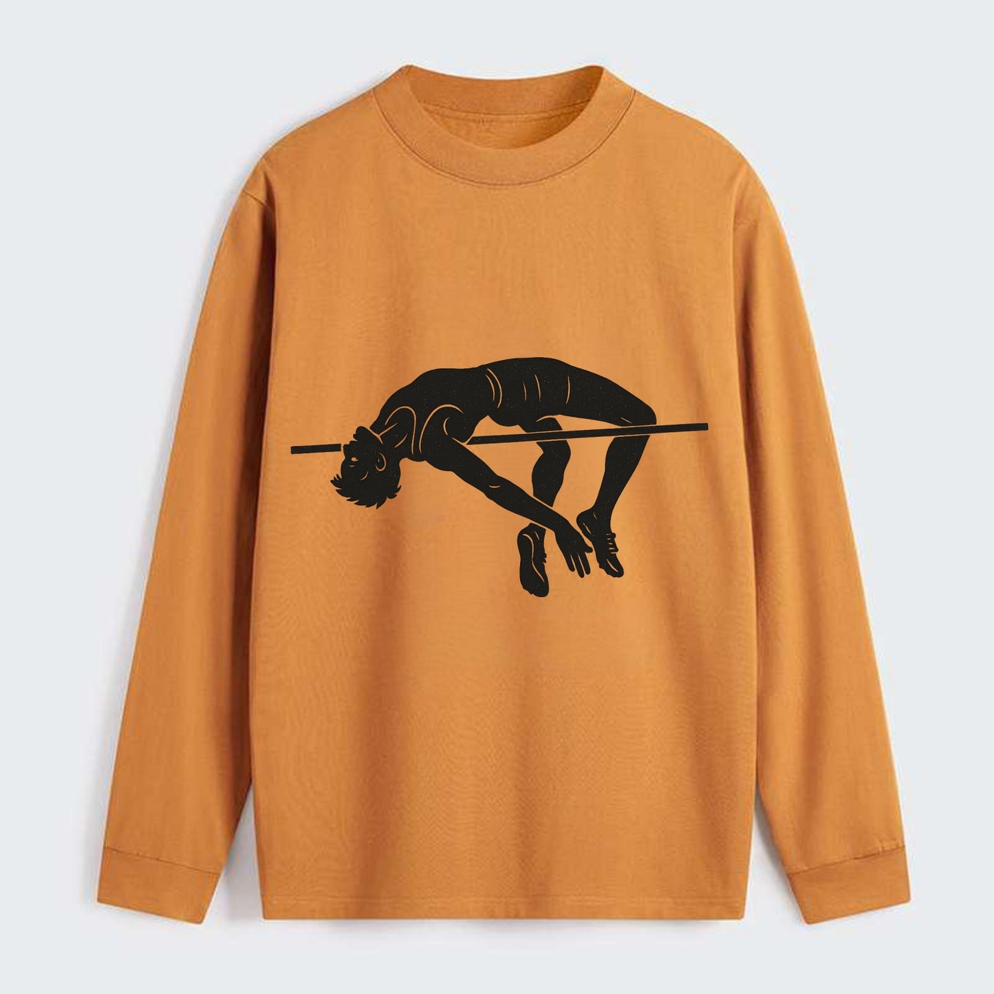 High jumper arching over bar - Classic Long Sleeve Shirt - Orange