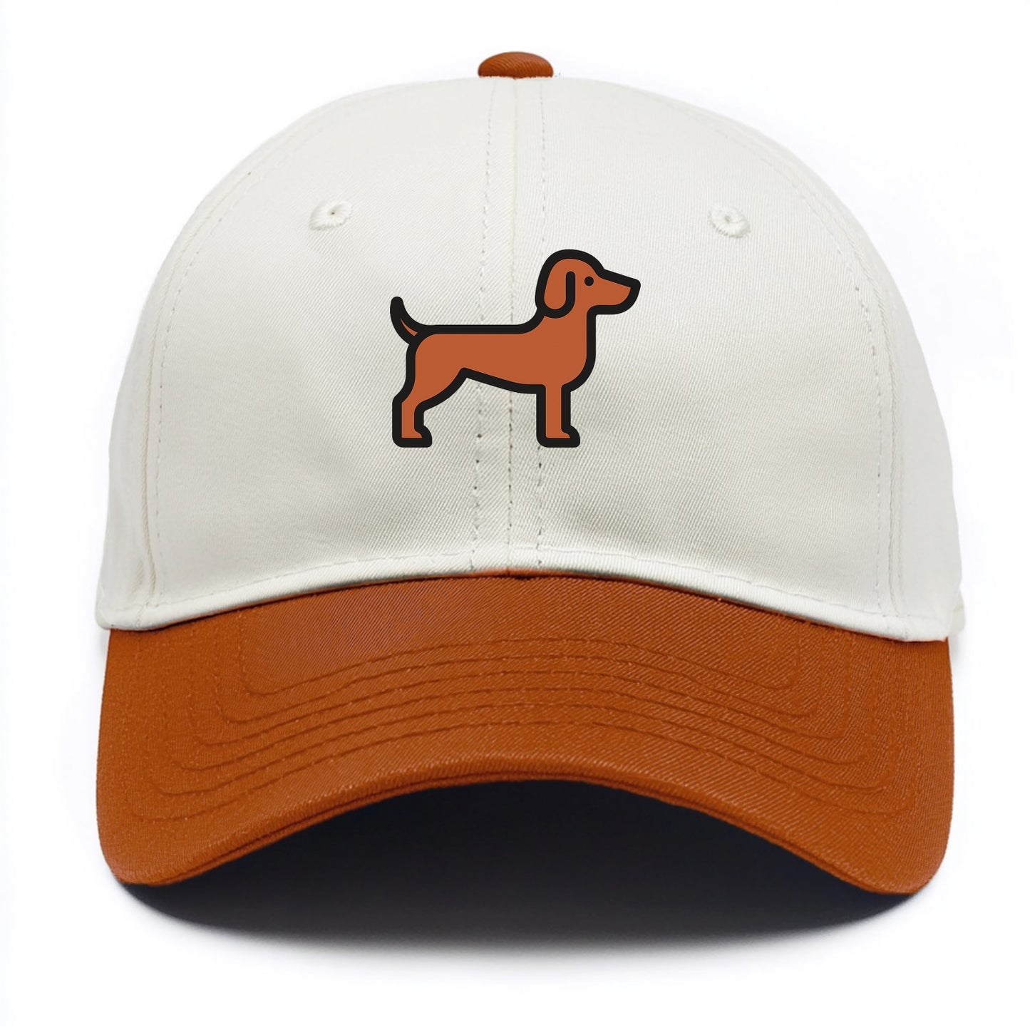 Vizsla - Rust colored flat side profile - Two Tone Cap - Orange