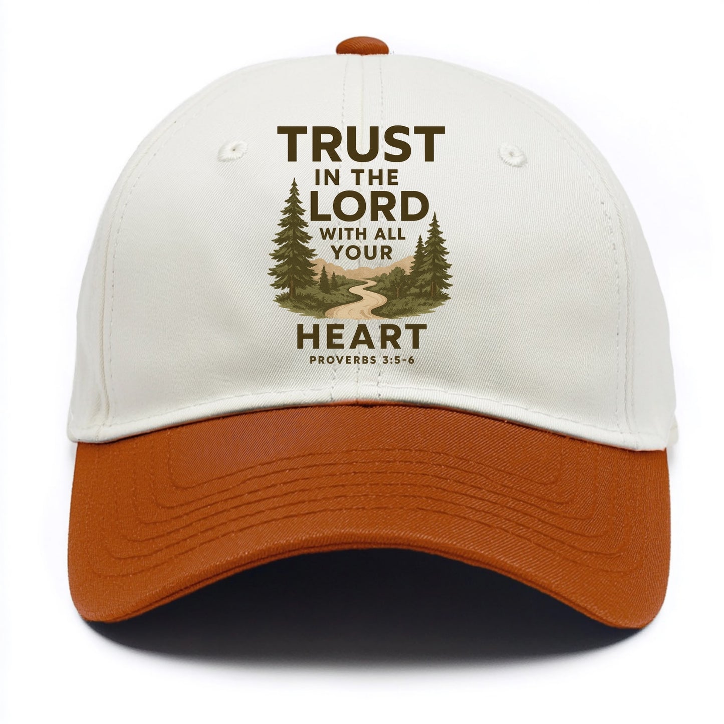 Proverbs 3:5-6 Path - Two Tone Cap - Orange
