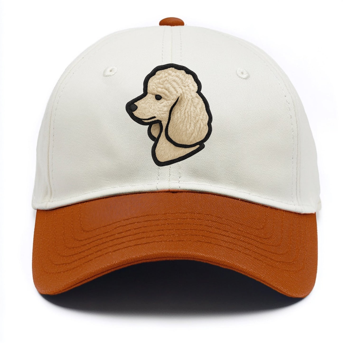 Poodle - Contemporary clean style with s - Two Tone Cap - Orange
