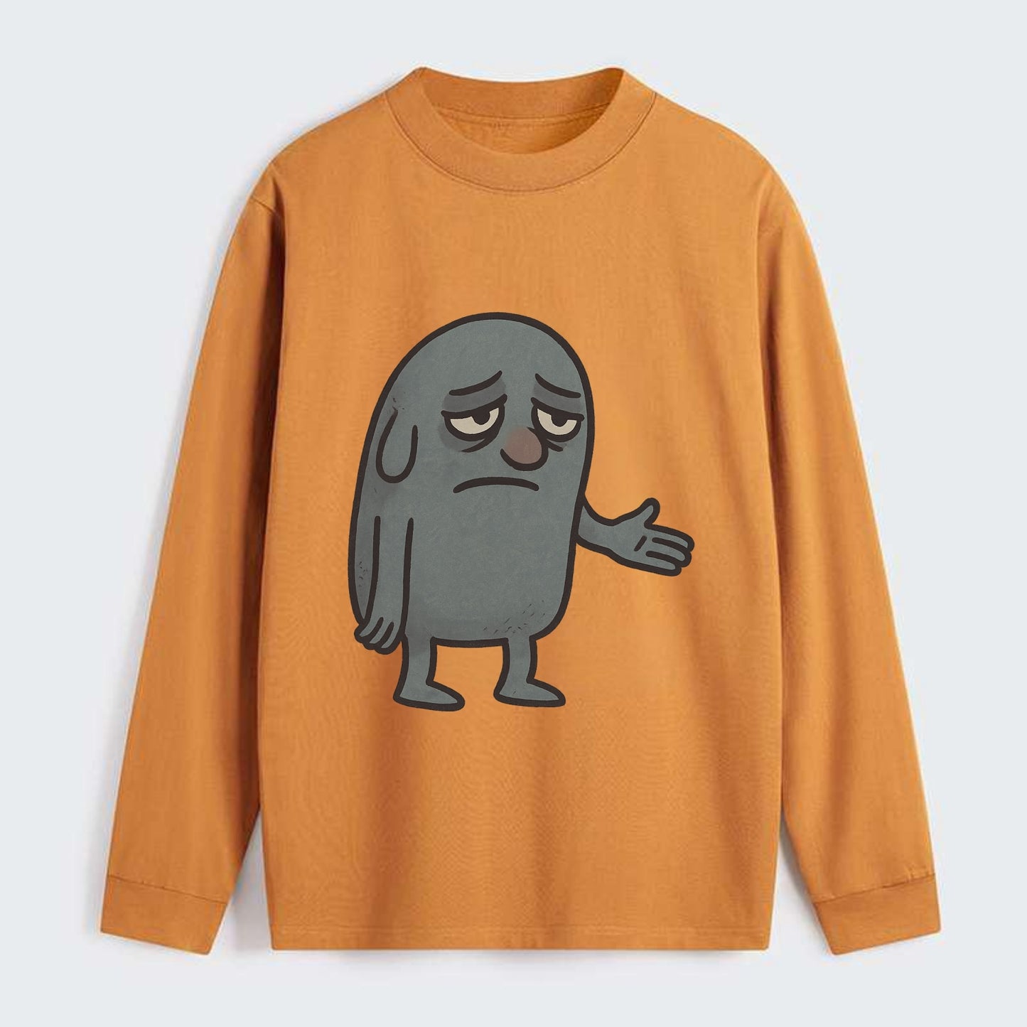 FOLLOWERS ARE GHOSTS | Transparent crowd following - Classic Long Sleeve Shirt - Orange