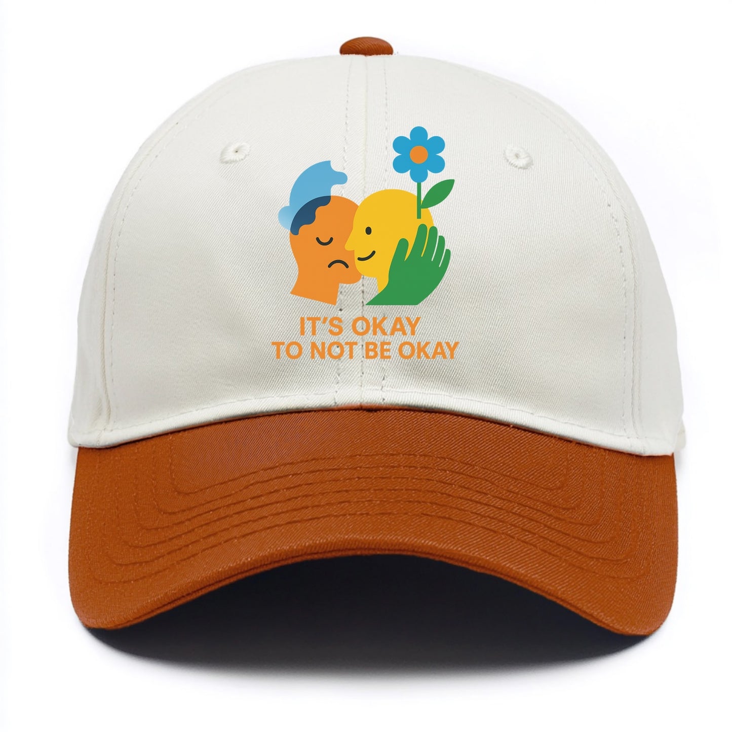 Mental health stigma fading as support grows - "It's Okay to Not Be Okay" - - Two Tone Cap - Orange