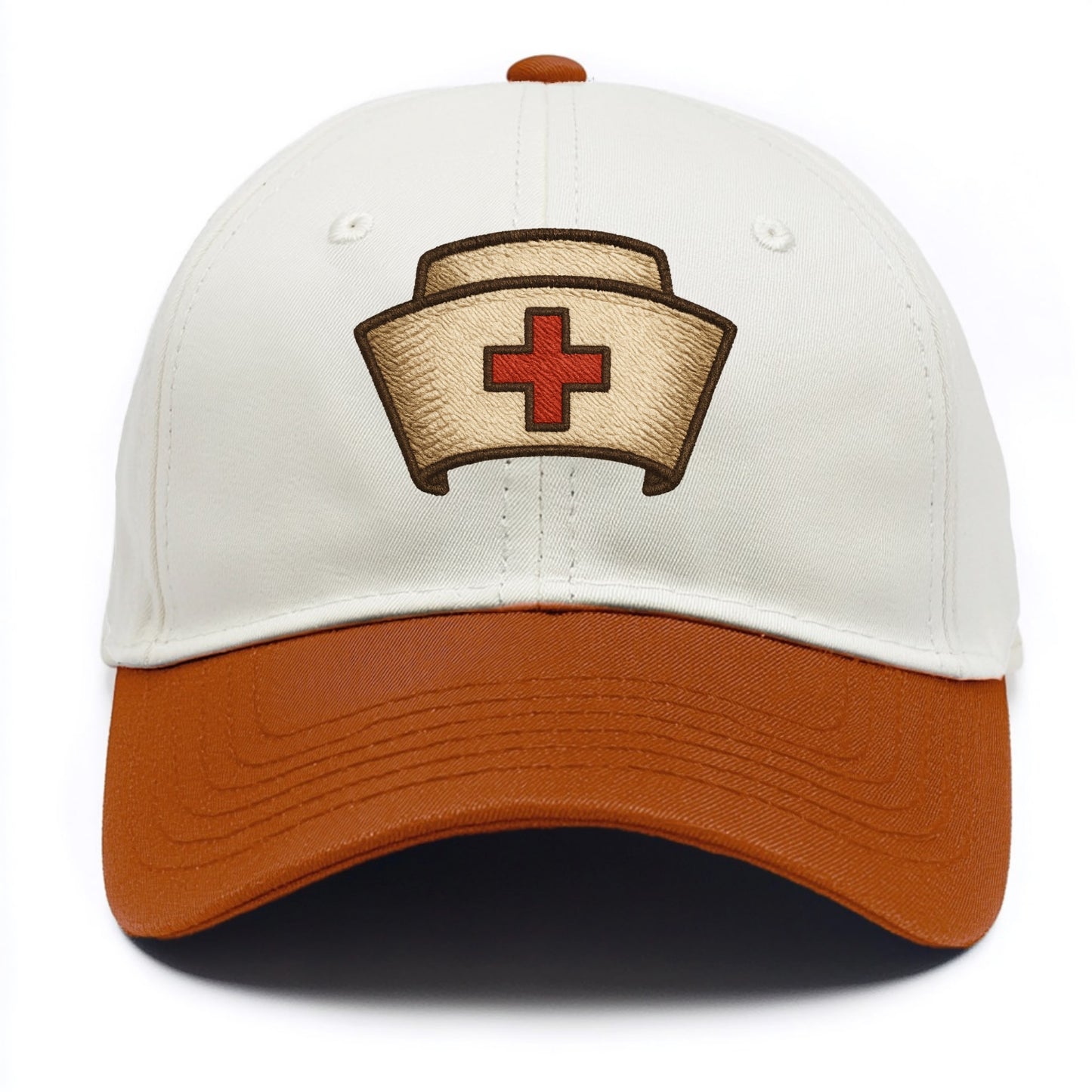 Nurse Cap - Two Tone Cap - Orange