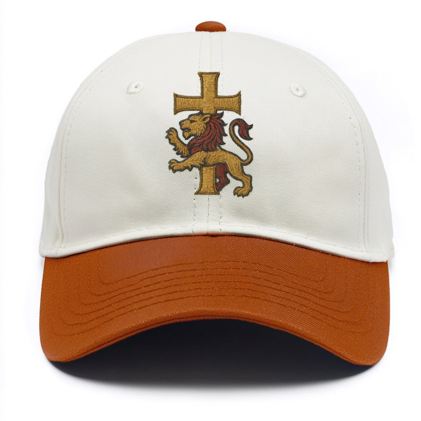 Lion and Cross - Two Tone Cap - Orange
