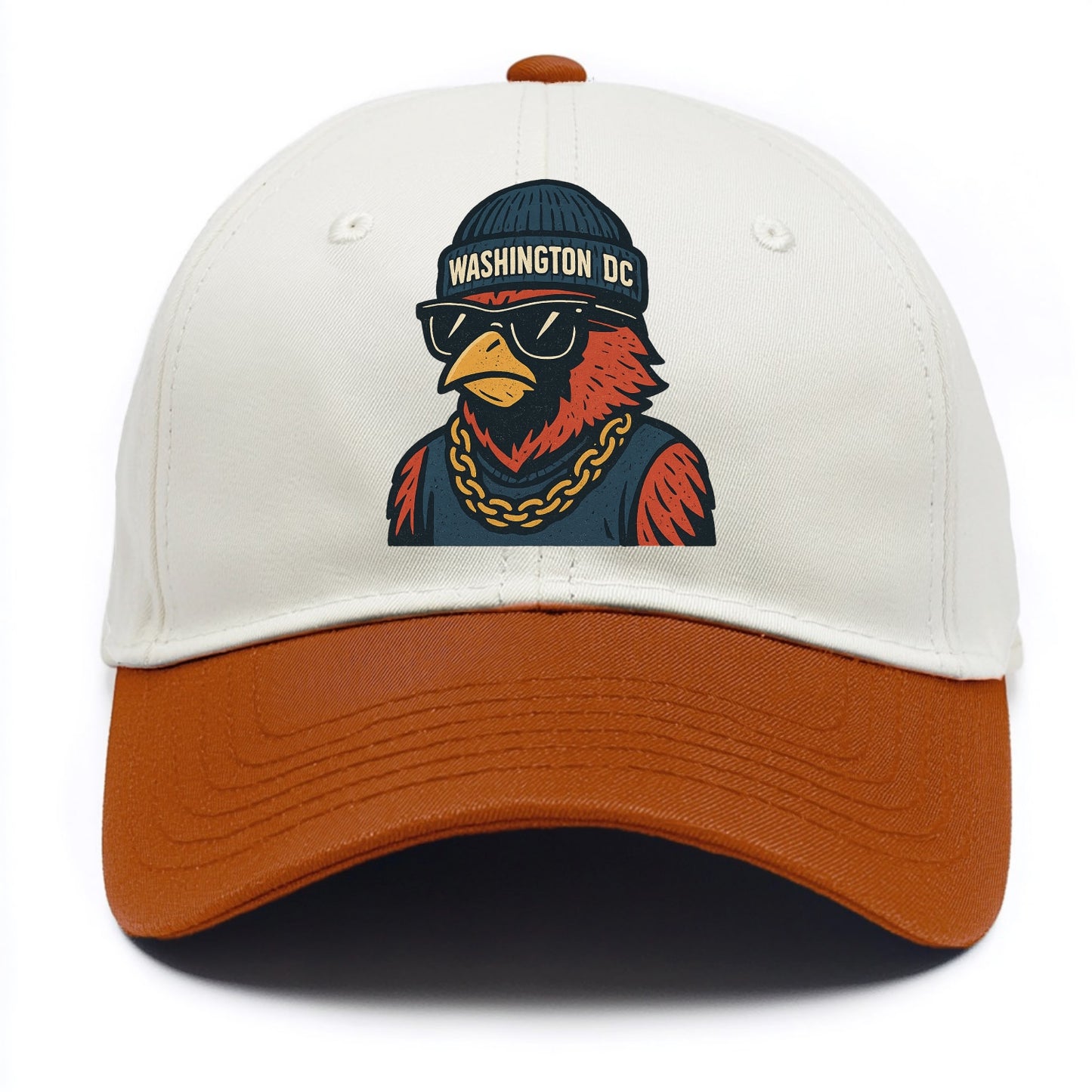 "cardinal" "washington Dc" "dc" "navy" "us East" - Two Tone Cap - Orange
