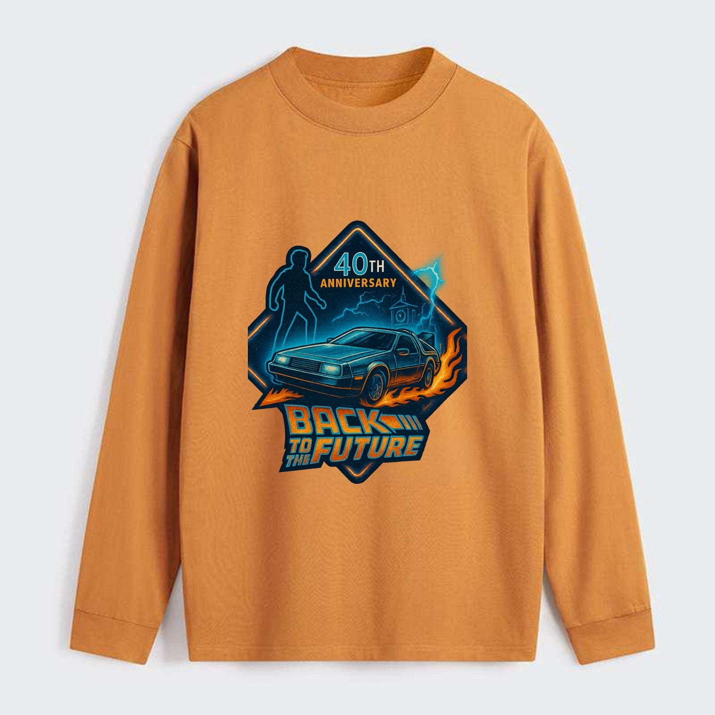 Back To The Future 40th Anniversary 2 - Classic Long Sleeve Shirt - Orange