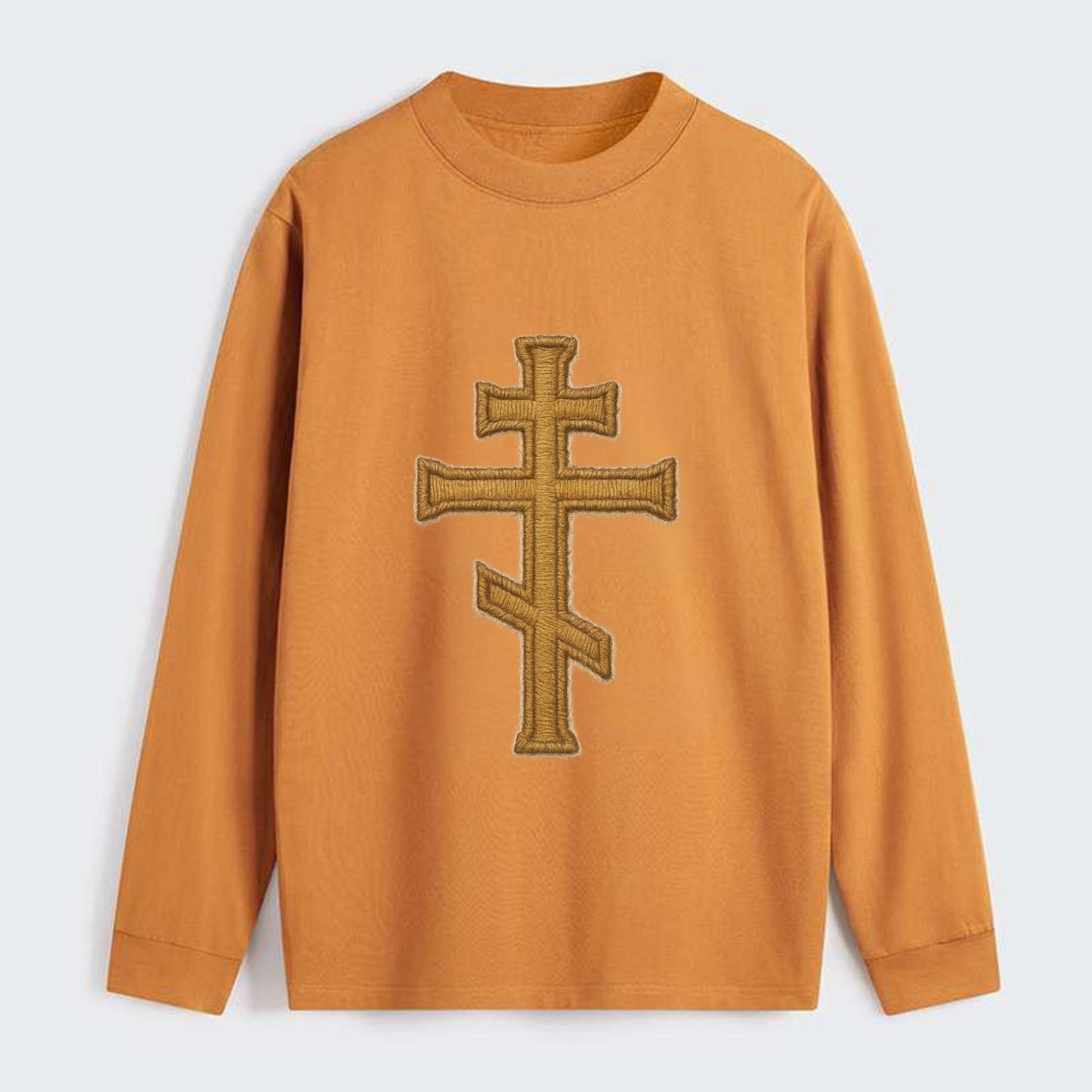 Orthodox Cross - Classic Long Sleeve Shirt - Orange
