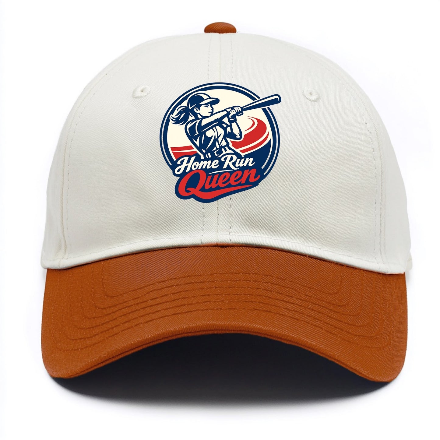Feminine Power at Bat - Two Tone Cap - Orange