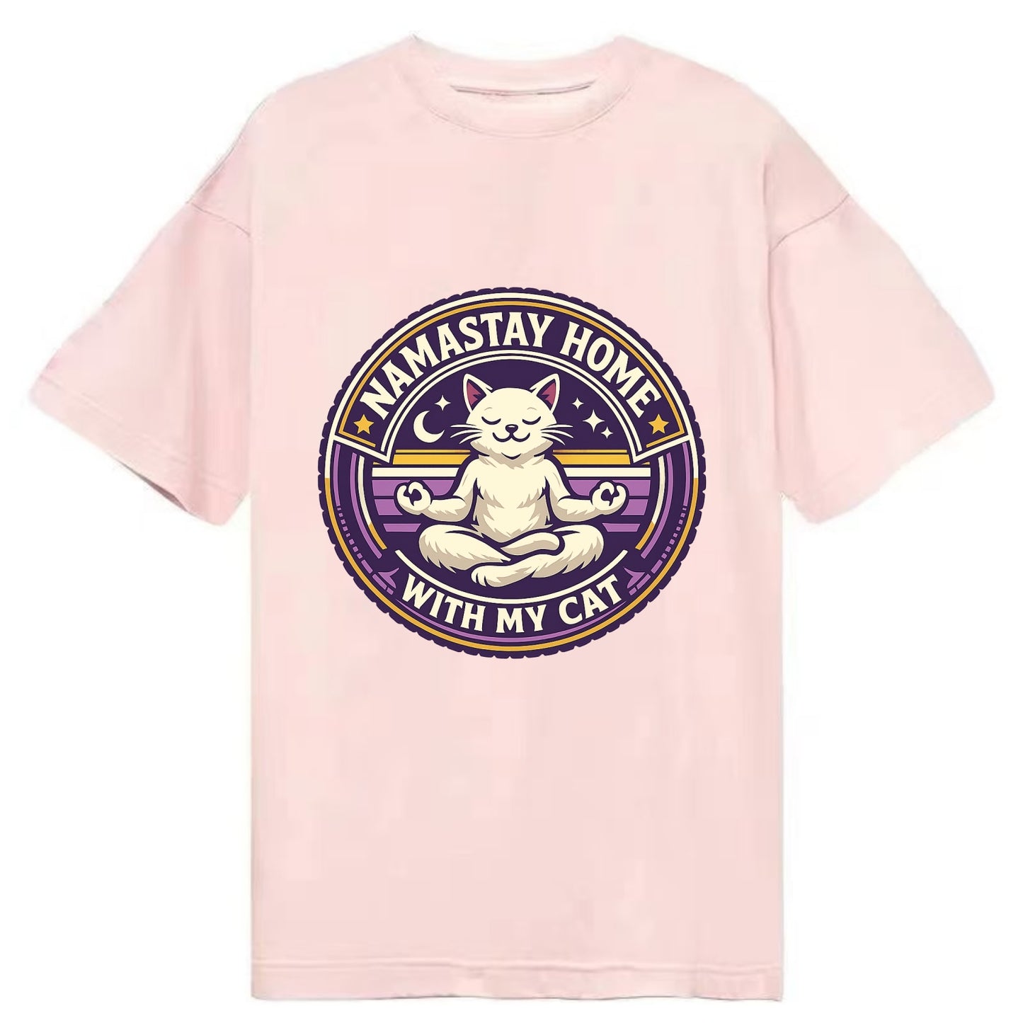 Zen Feline Retreat - Classic T-shirt - Pink