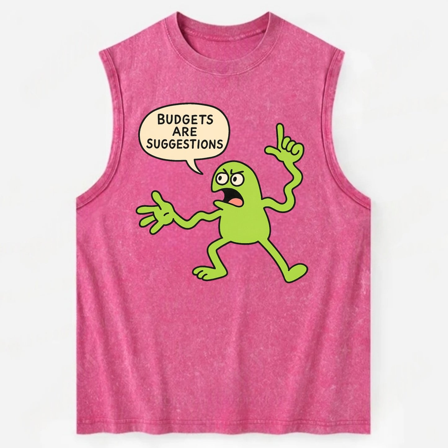 BUDGETS ARE SUGGESTIONS | Rebellious calculator - Vintage Washed Tank - Pink