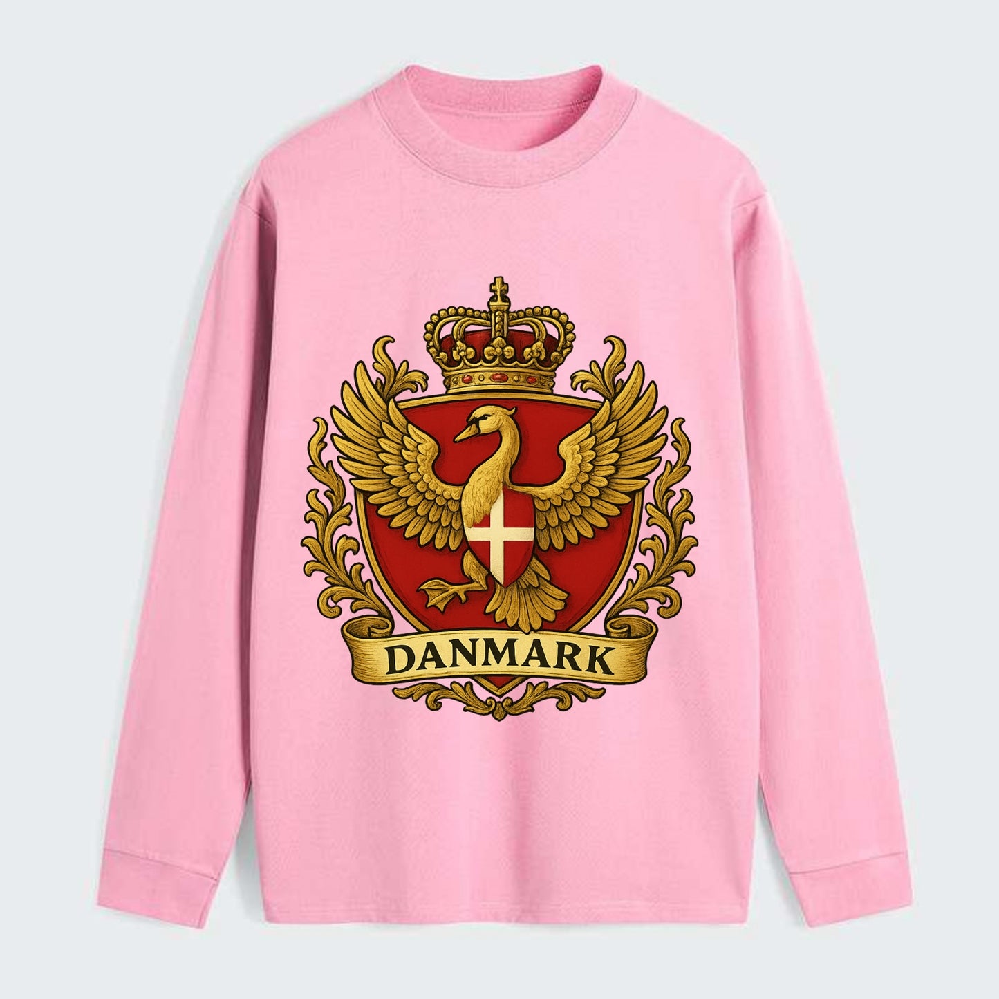 Denmark Heritage Badge - Classic Long Sleeve Shirt - Pink