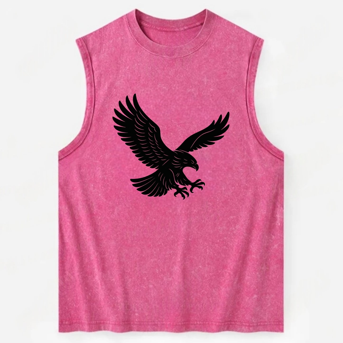 Eagle soaring with wings spread - Vintage Washed Tank - Pink