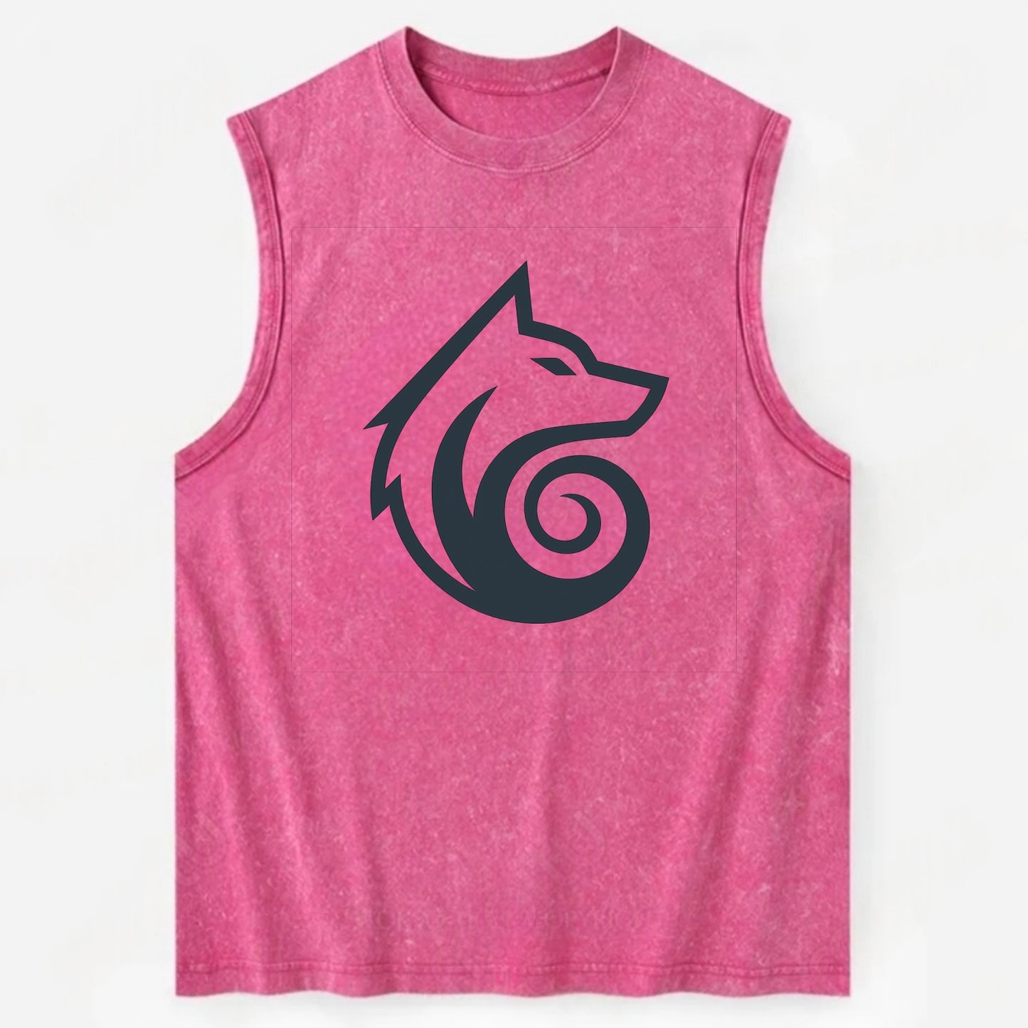 Wind Wolf Spiral - Vintage Washed Tank - Pink