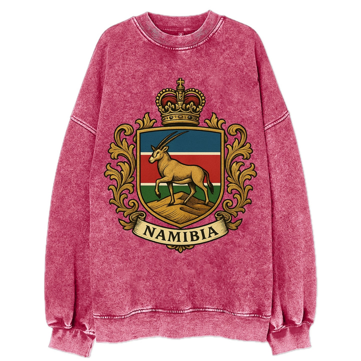 Namibia Heritage Badge - Vintage Sweatshirt - Pink