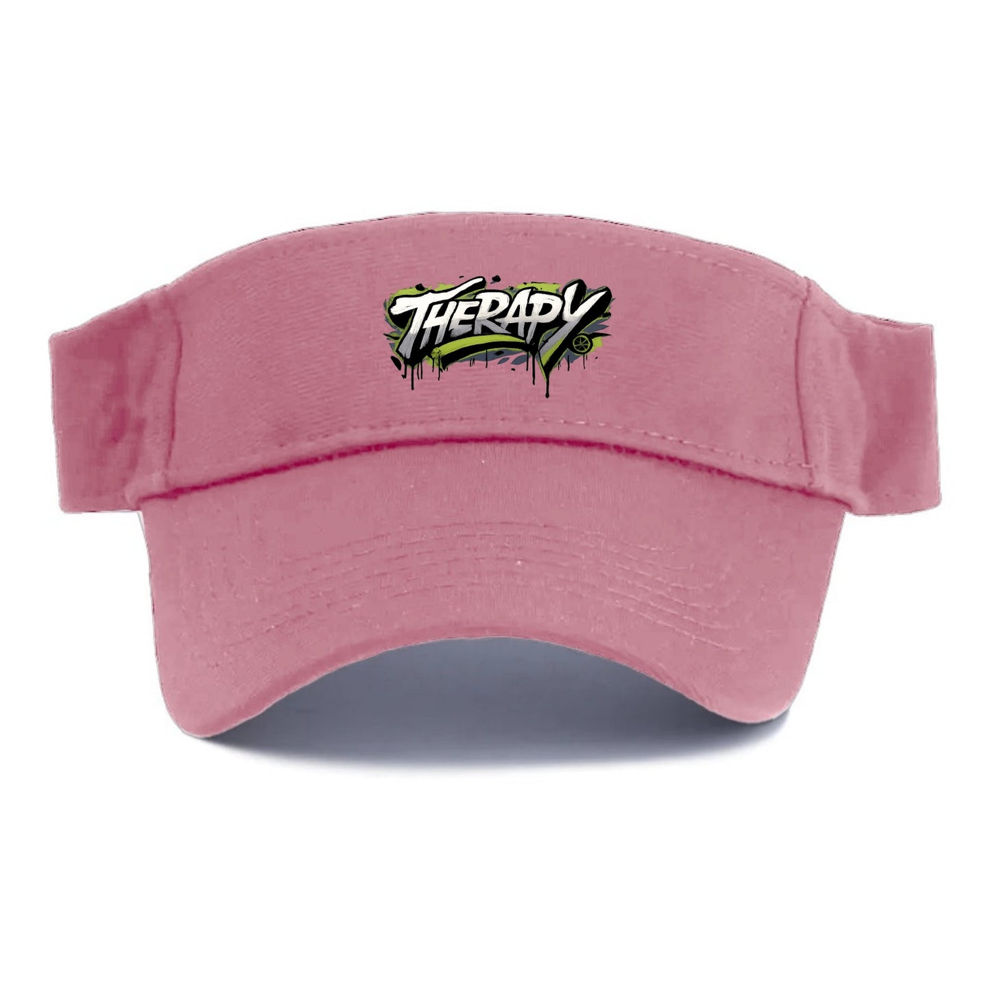 Bold typography design - "THERAPY" - mental health, getting help - Visor - Pink