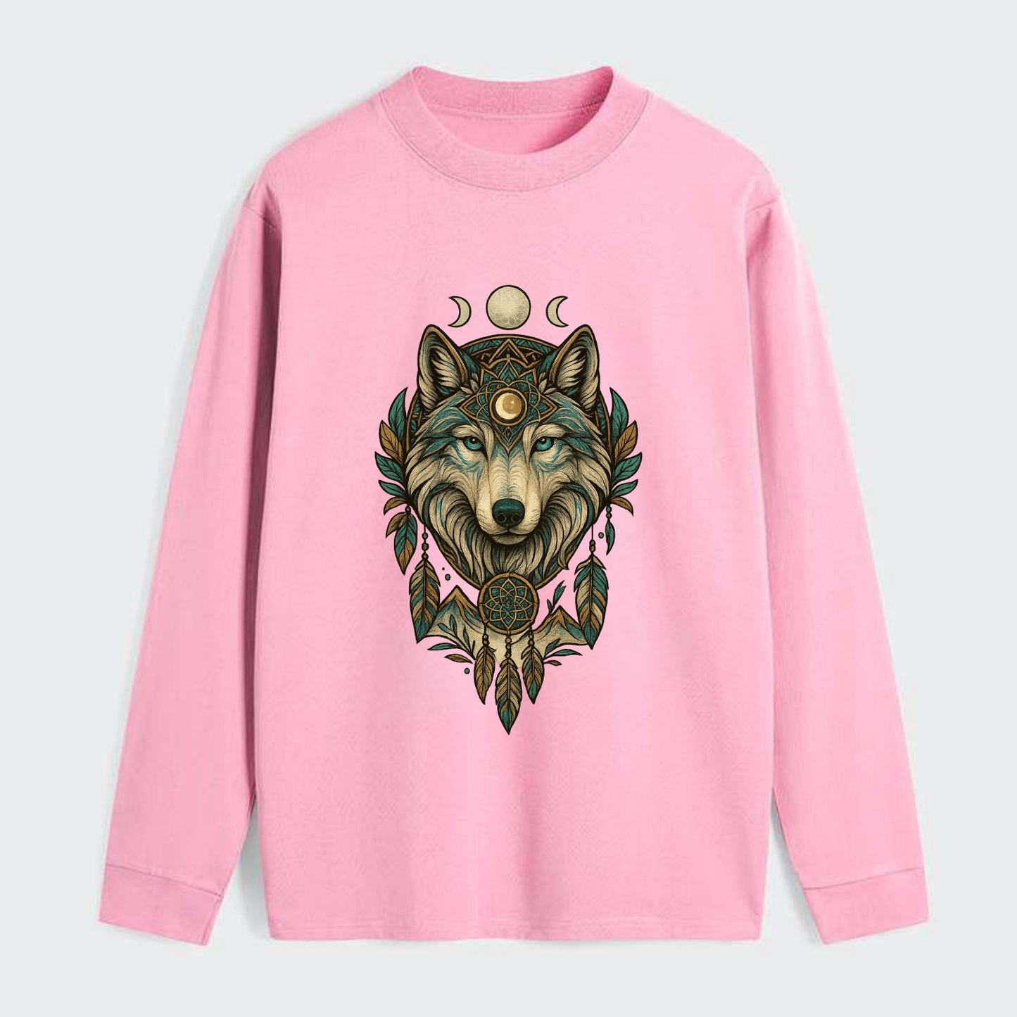 Pearl Wolf Shimmer - Classic Long Sleeve Shirt - Pink
