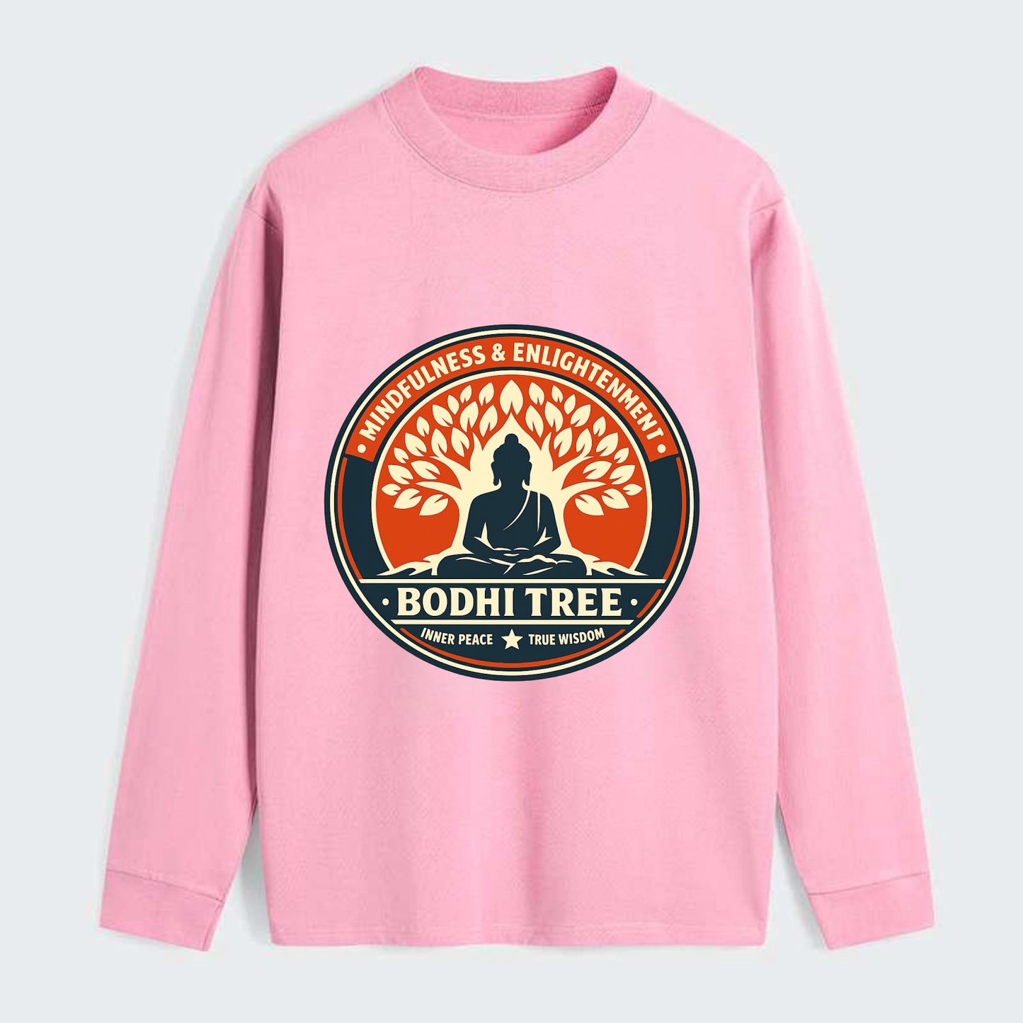 Zen Harmony Emblem - Classic Long Sleeve Shirt - Pink