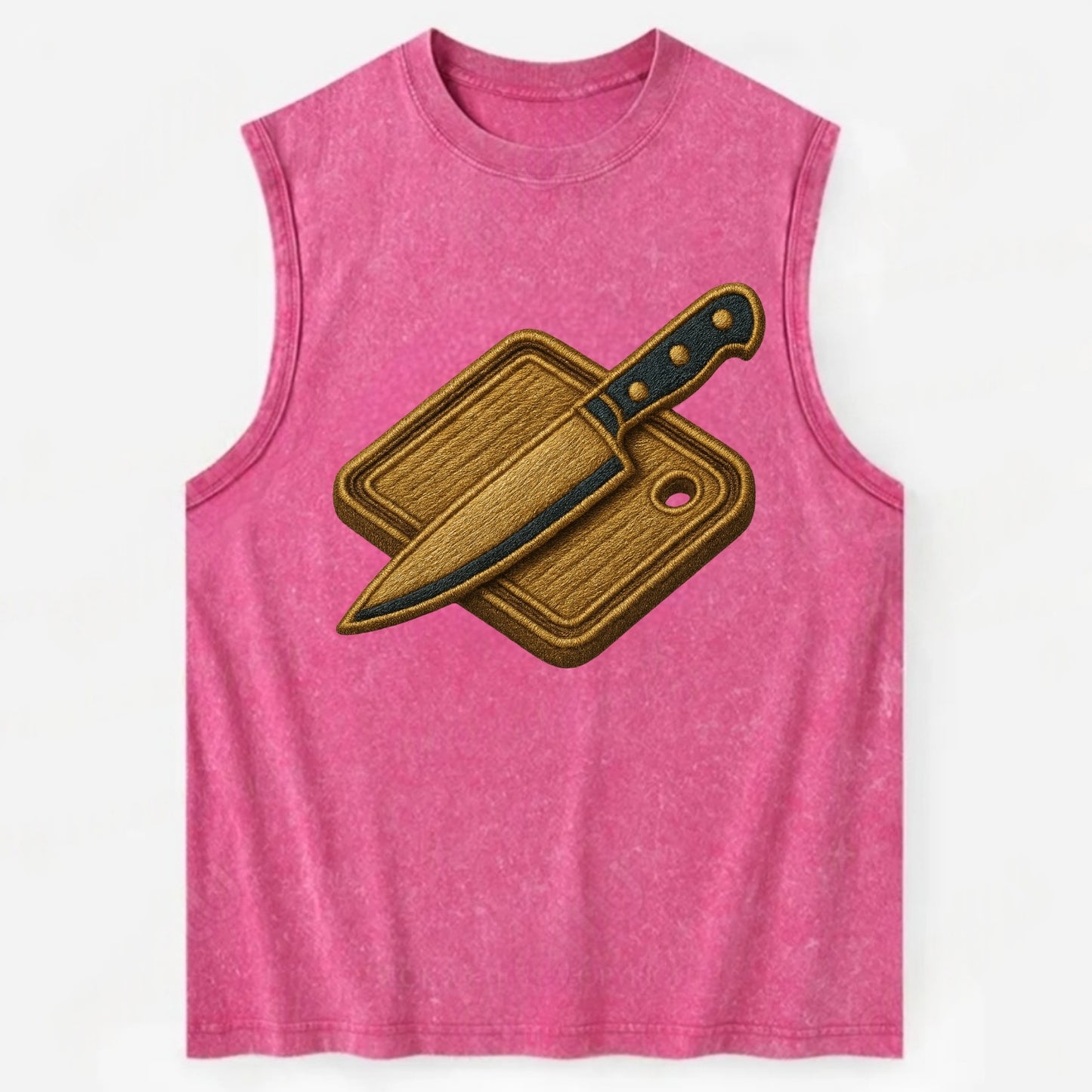 Chef knife with cutting board - culinary enthusiast - Vintage Washed Tank - Pink