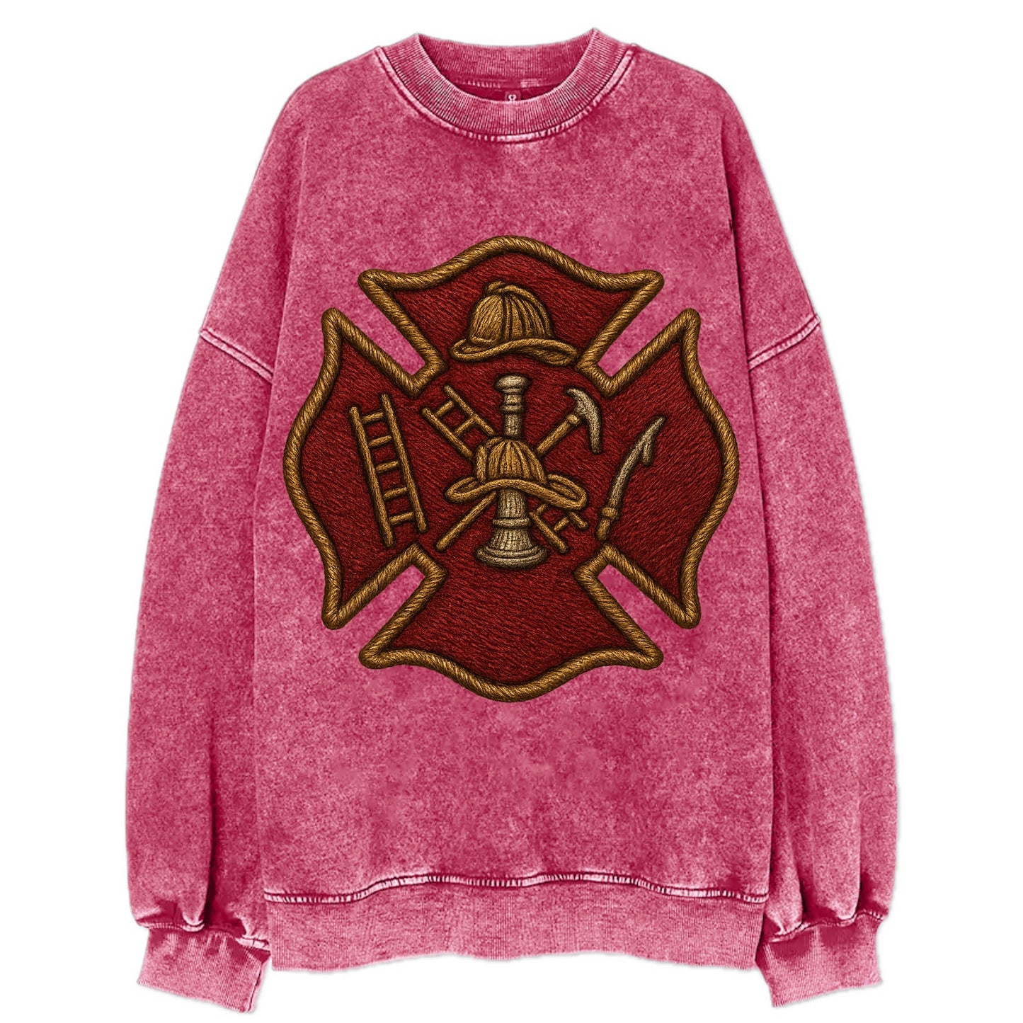 Maltese Cross - Vintage Sweatshirt - Pink