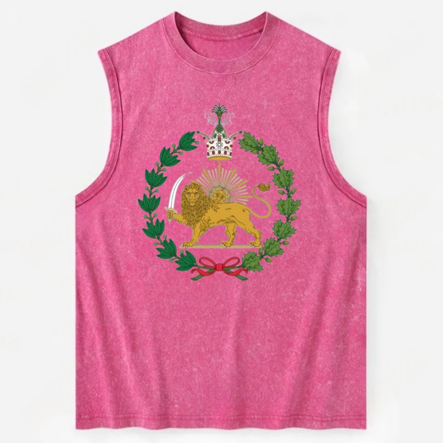 Iran Lion - Vintage Washed Tank - Pink