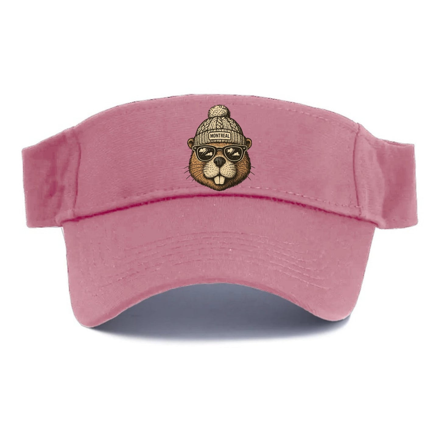 Montreal Beaver wearing Montreal beanie - Visor - Pink