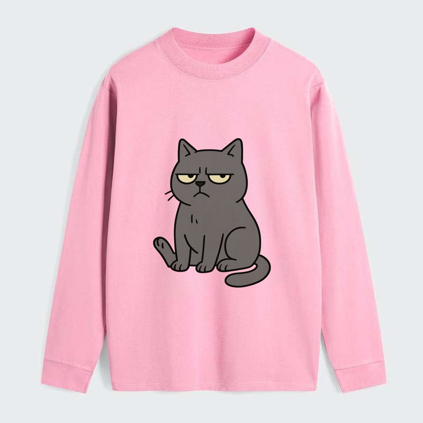 The Cat Judging Silently - Classic Long Sleeve Shirt - Pink