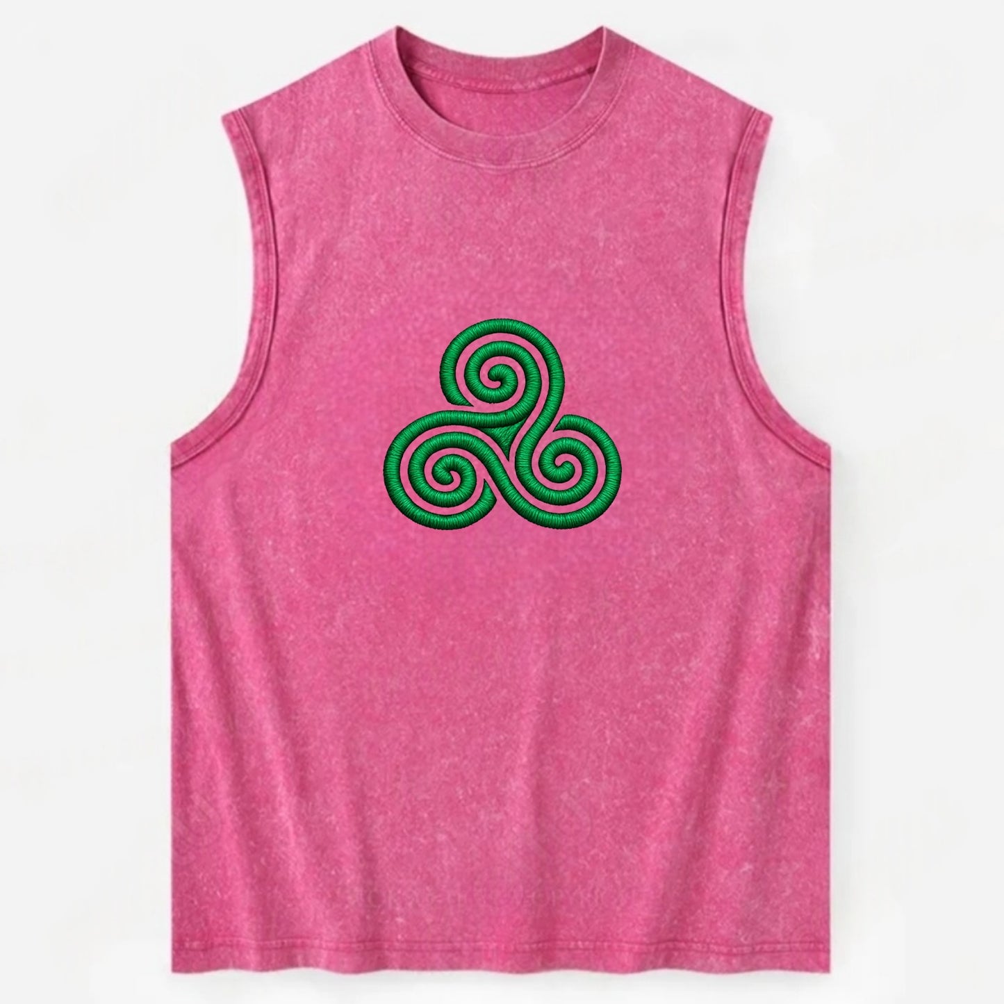 Triple Spiral - Vintage Washed Tank - Pink