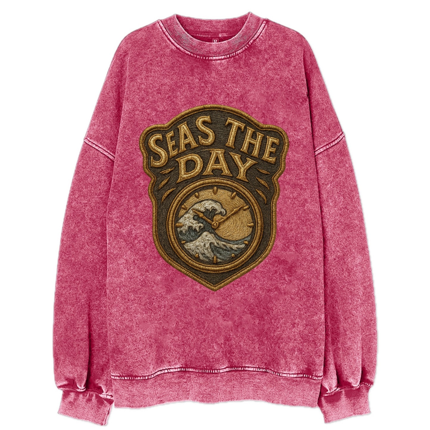 Seas The Day - Vintage Sweatshirt - Pink