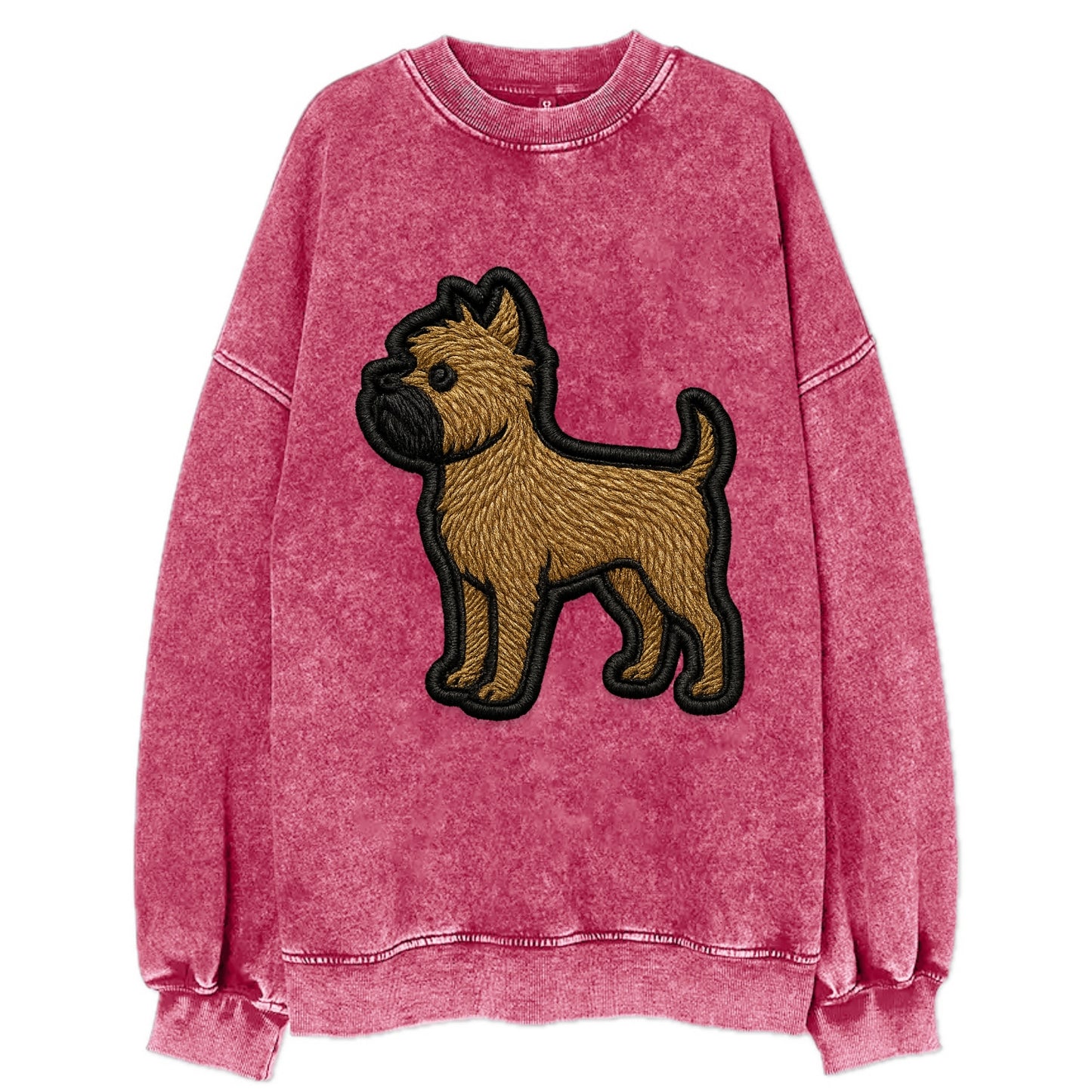 Affenpinscher - Contemporary wiry design - Vintage Sweatshirt - Pink