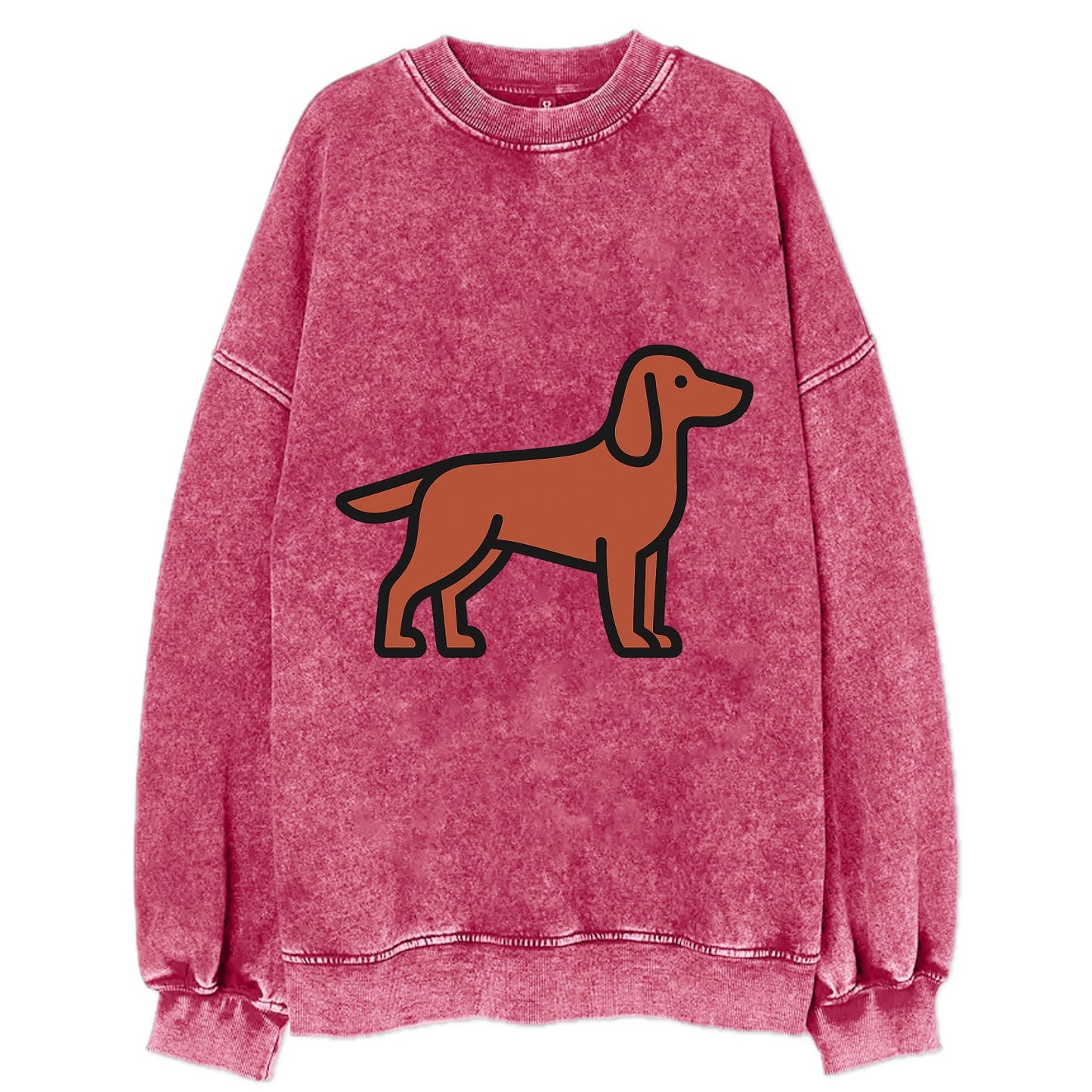 Irish Setter - Red/chestnut flat side profile - Vintage Sweatshirt - Pink