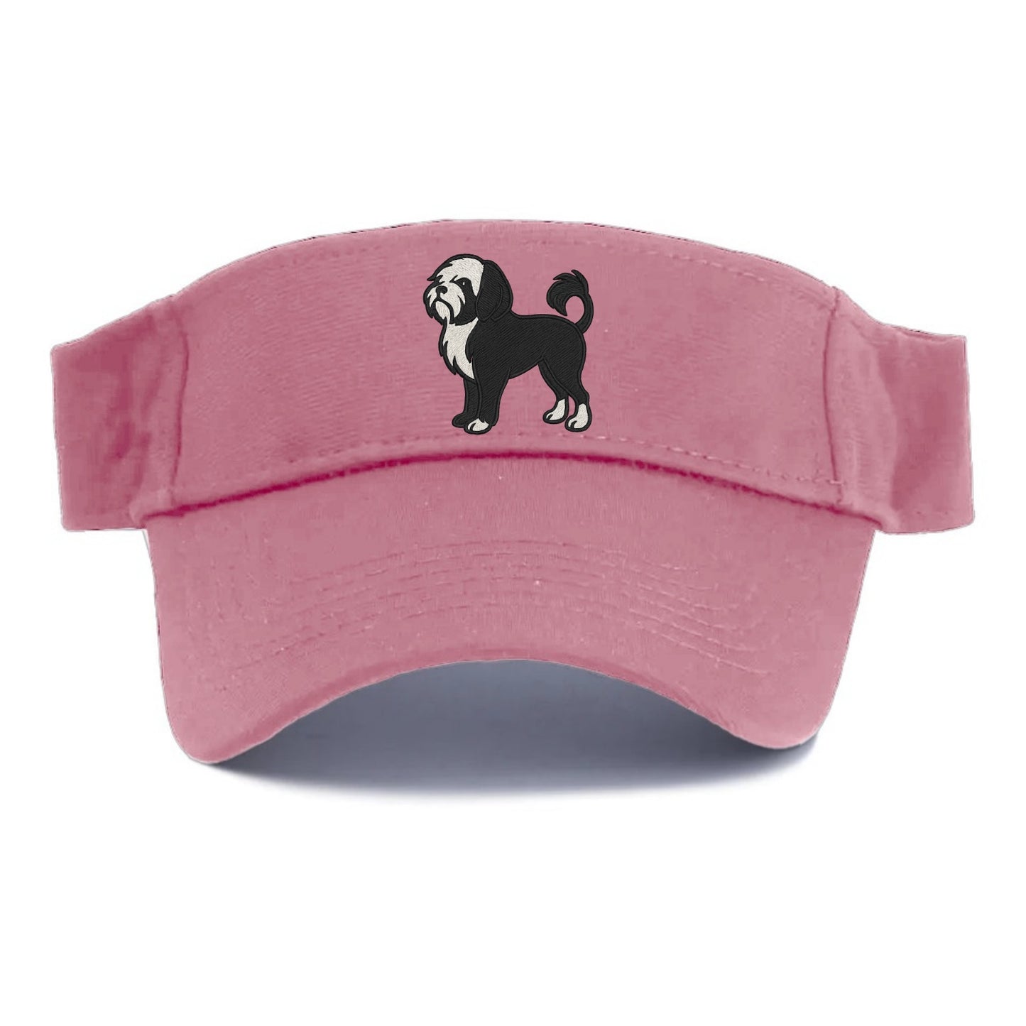 Löwchen - Black and white lion trim embr - Visor - Pink