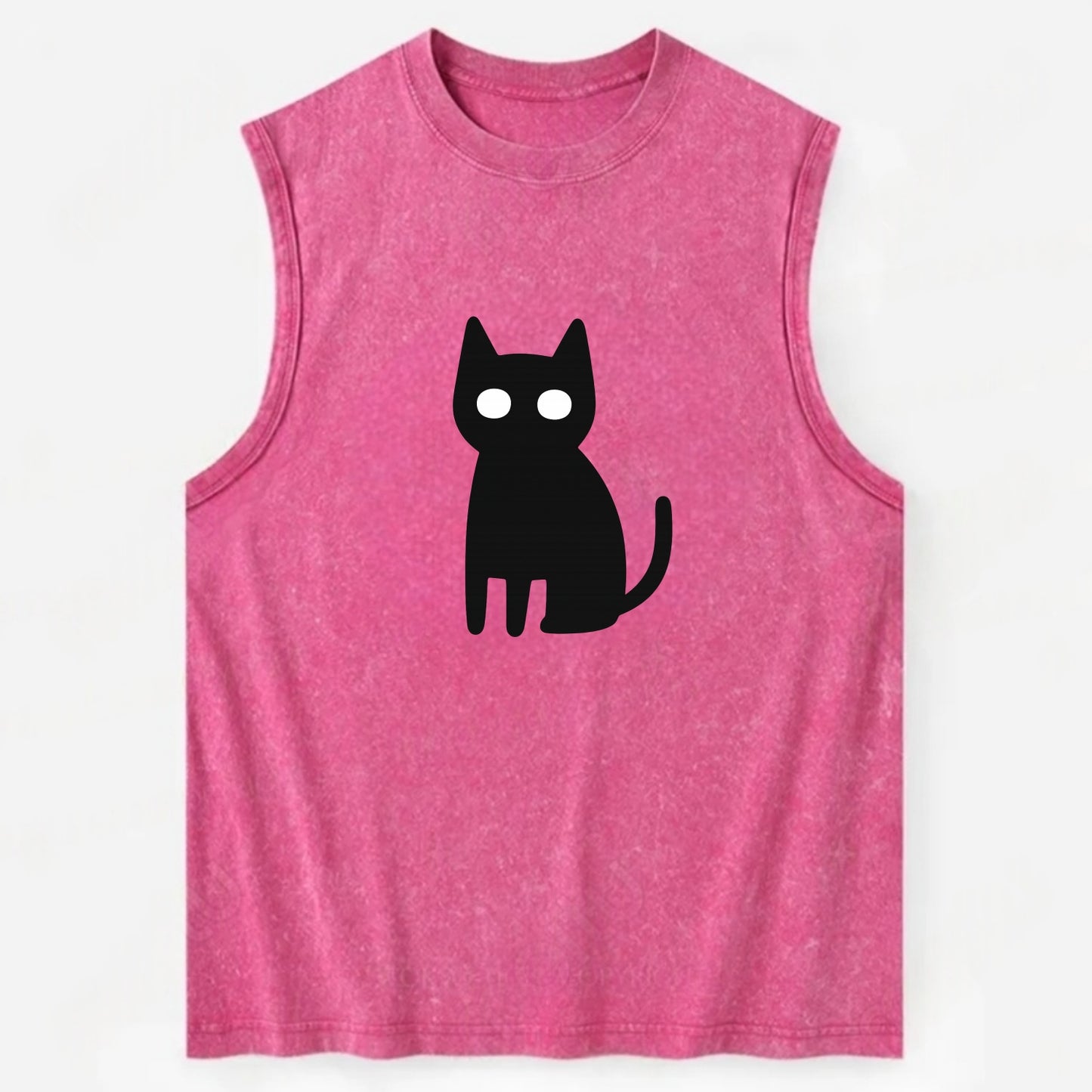 YOU MUST EMBRACE THE VOID | Black cat st - Vintage Washed Tank - Pink