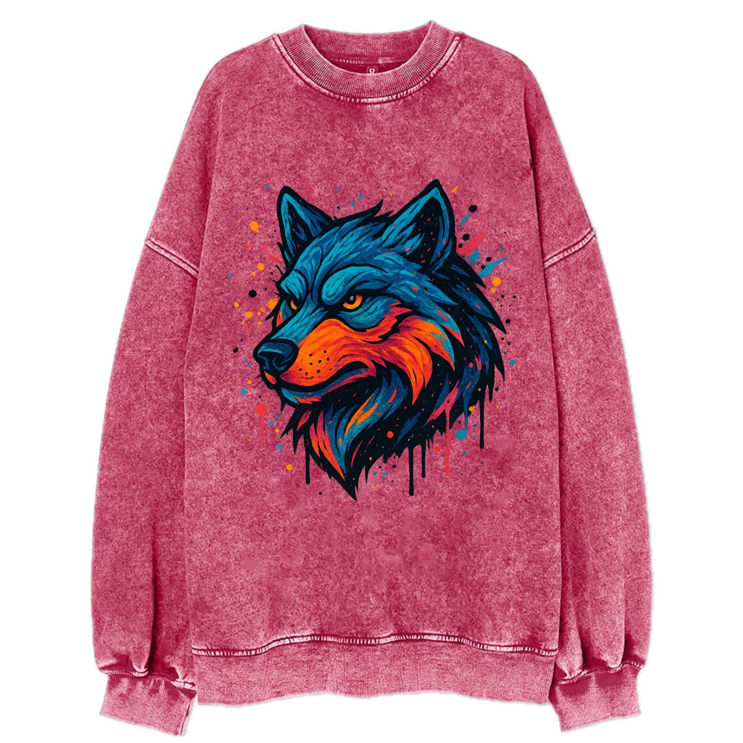 Velvet Wolf Royal - Vintage Sweatshirt - Pink