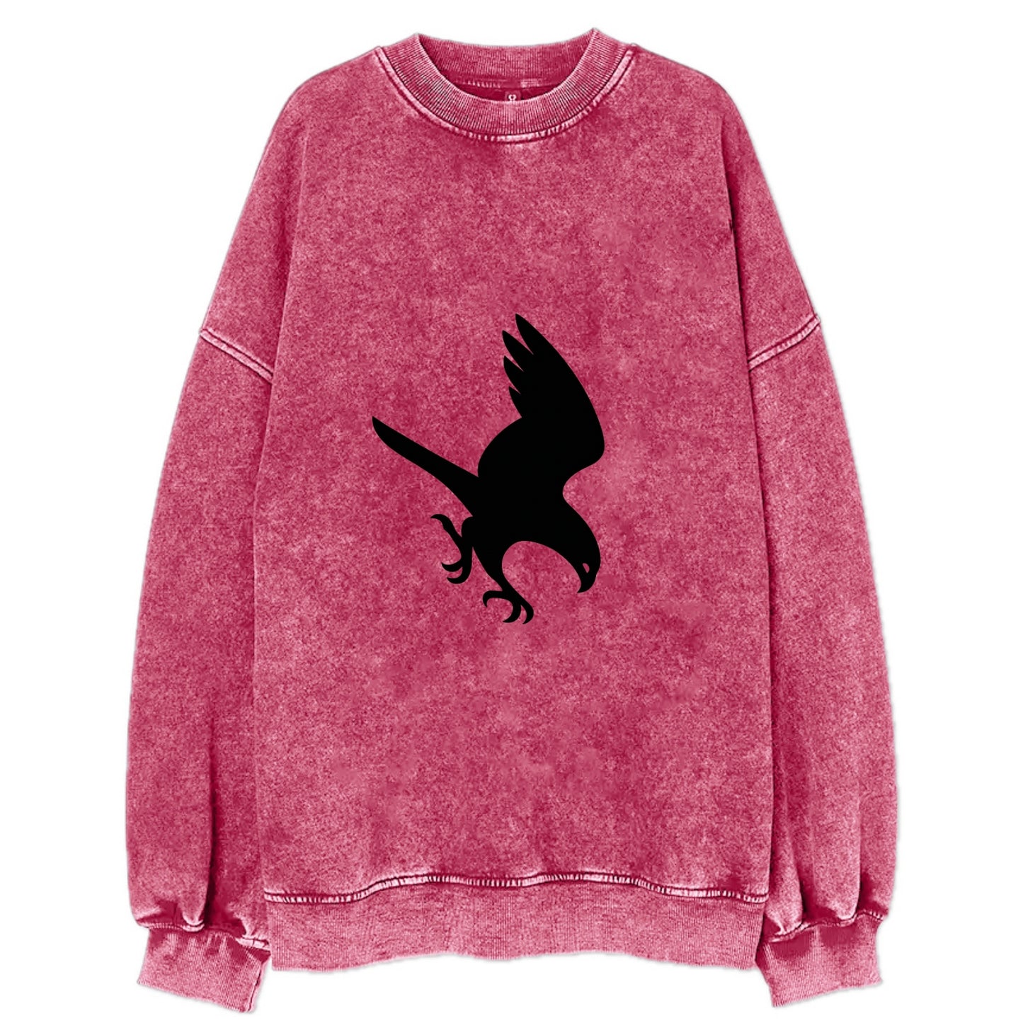 Hawk diving for prey - Vintage Sweatshirt - Pink
