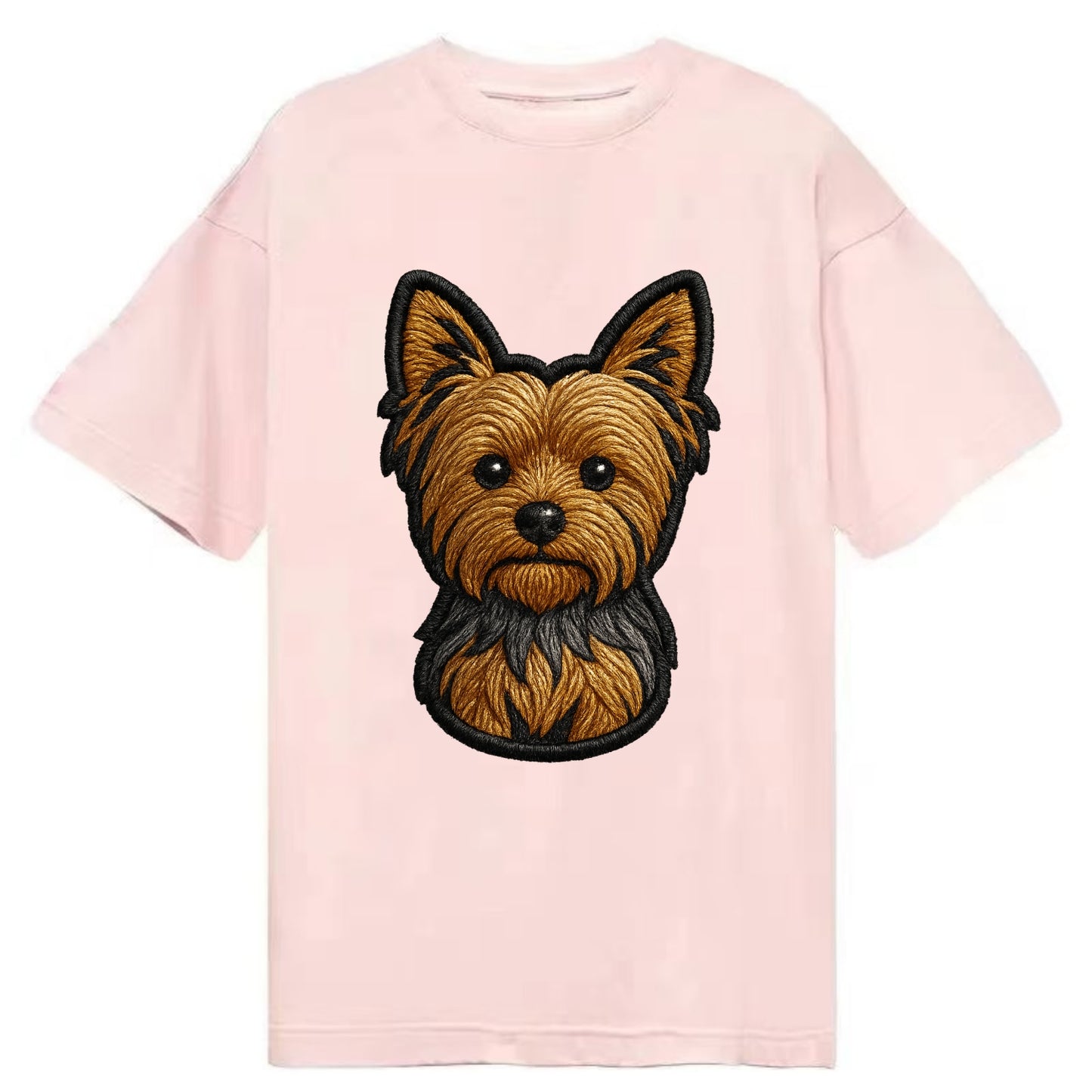 Yorkshire Terrier - Modern tiny dog logo - Classic T-shirt - Pink