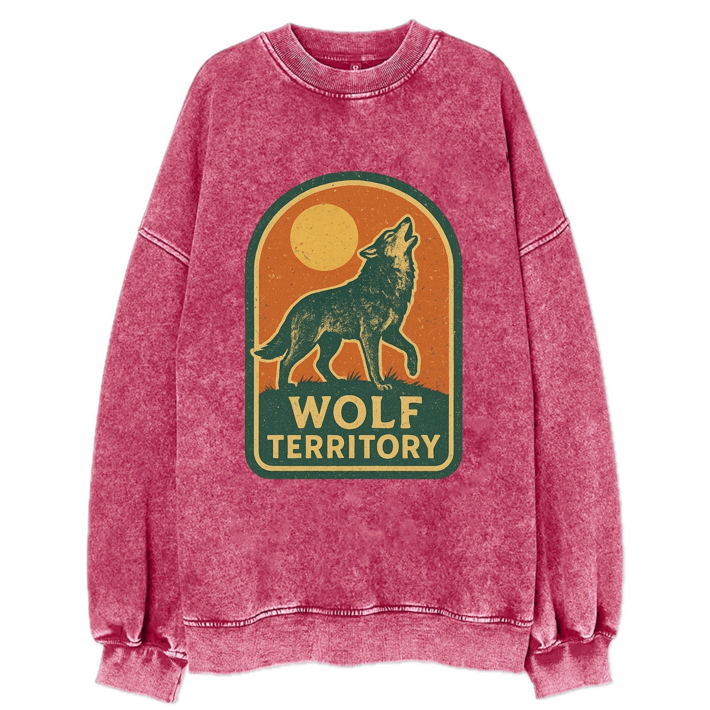 Wolf Territory Marking - Vintage Sweatshirt - Pink