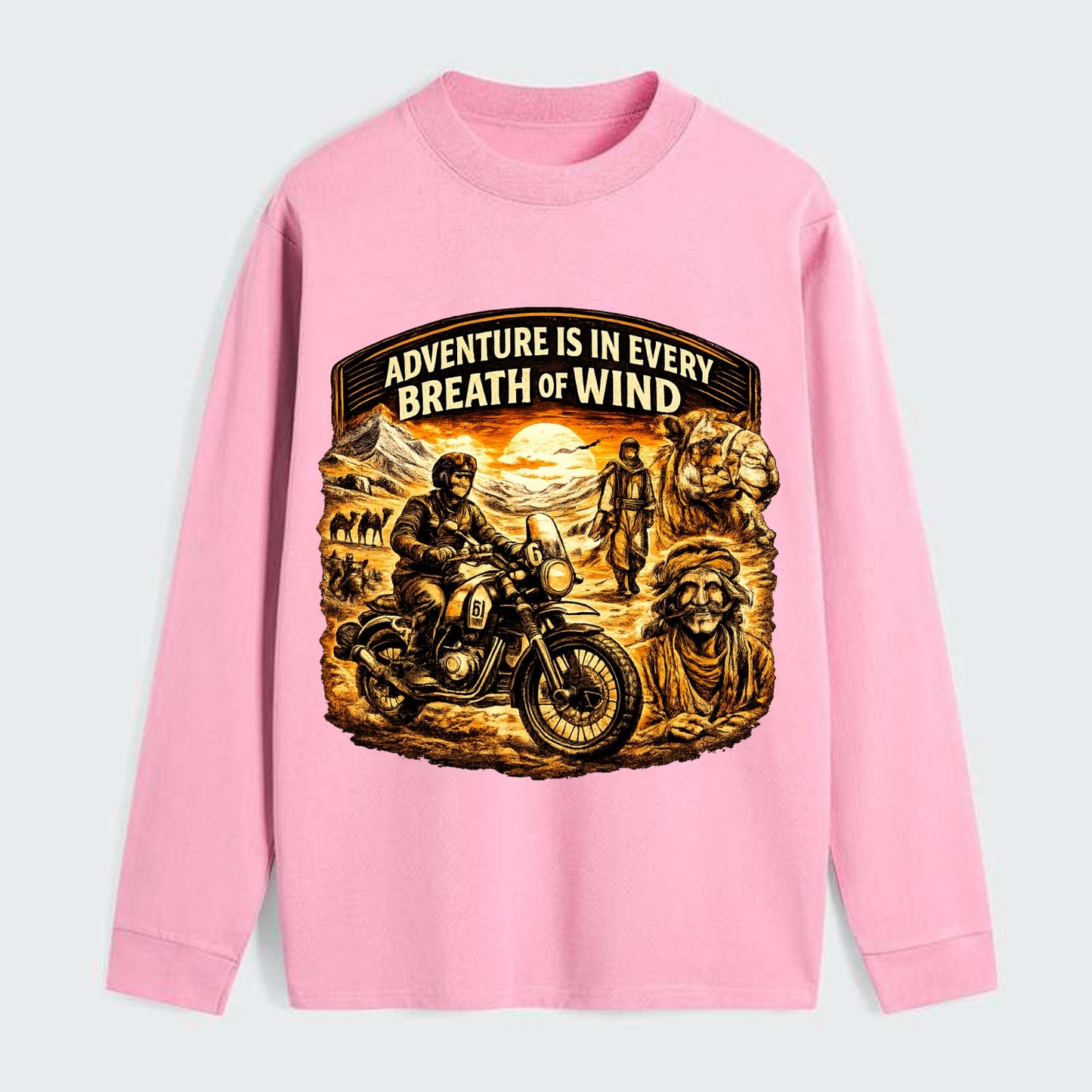 Adventure Vintage Rides - Classic Long Sleeve Shirt - Pink