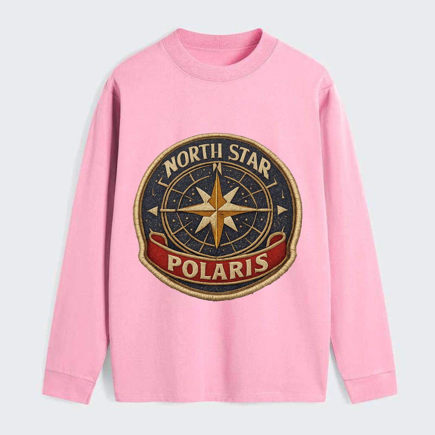 NORTH STAR POLARIS - guiding star in gold and white , navigation - Classic Long Sleeve Shirt - Pink